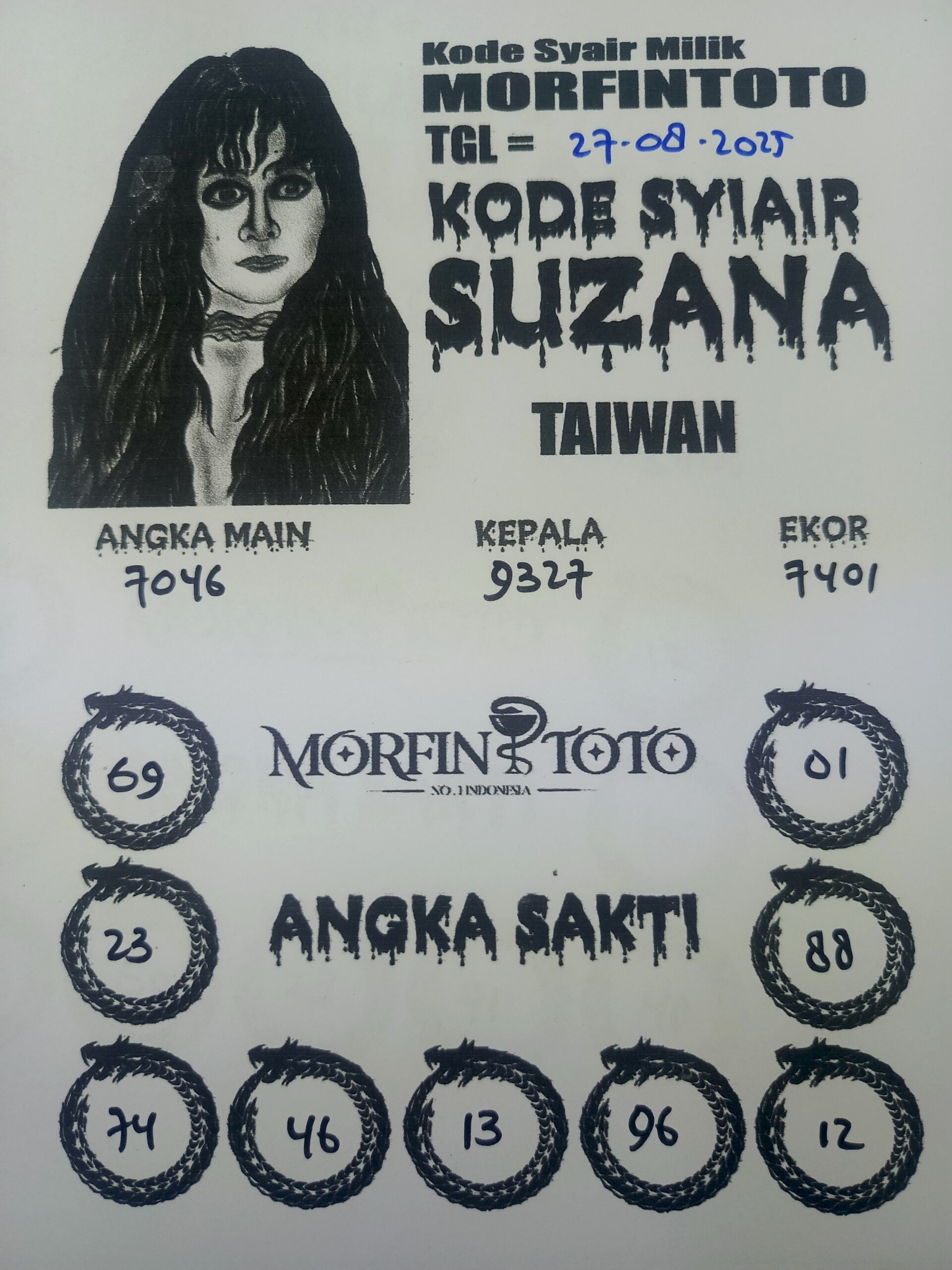 SYAIR TOGEL SUZANA TAIWAN 27 AGUSTUS 2025