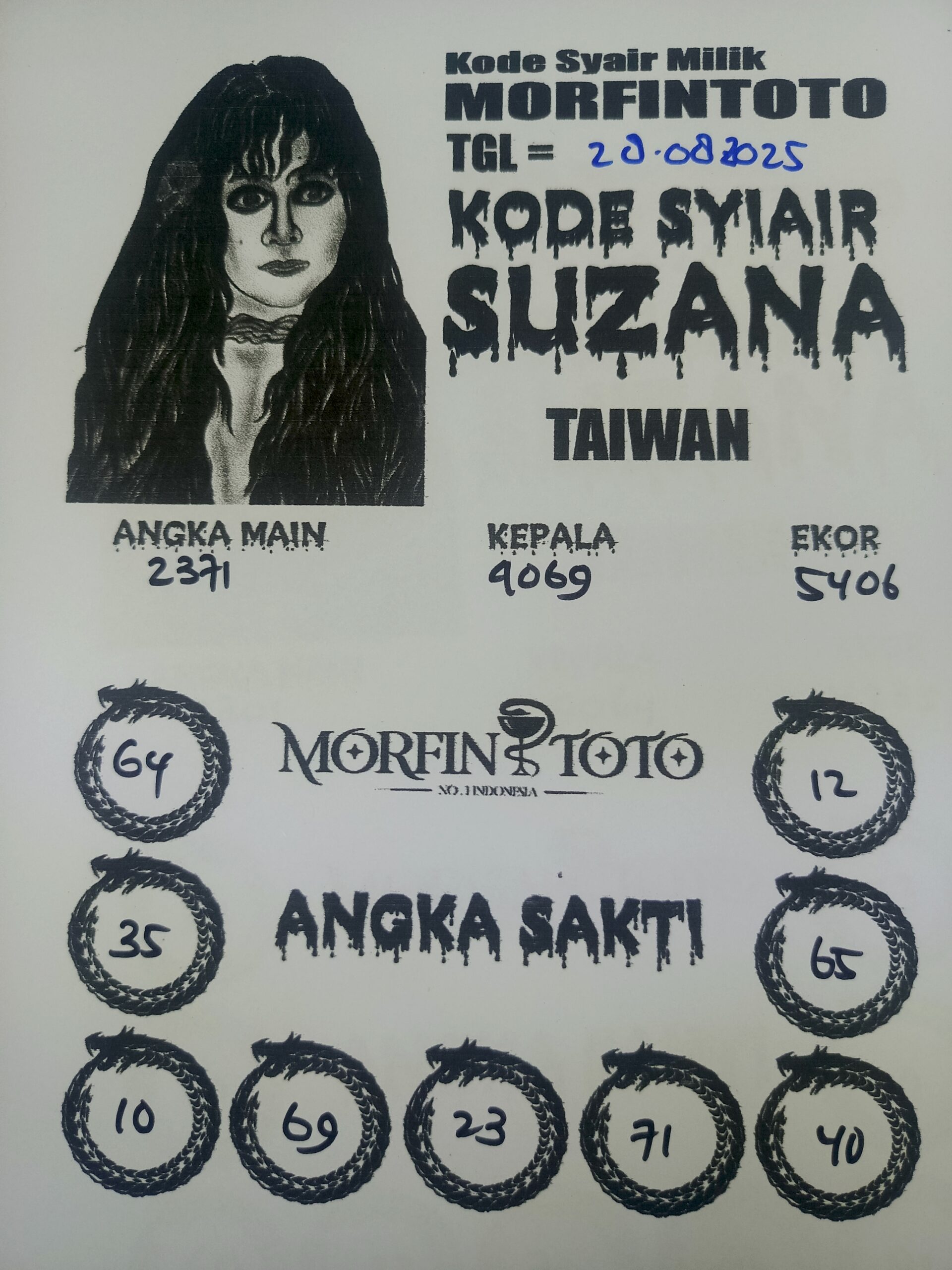 SYAIR TOGEL SUZANA  TAIWAN 28 AGUSTUS 2025