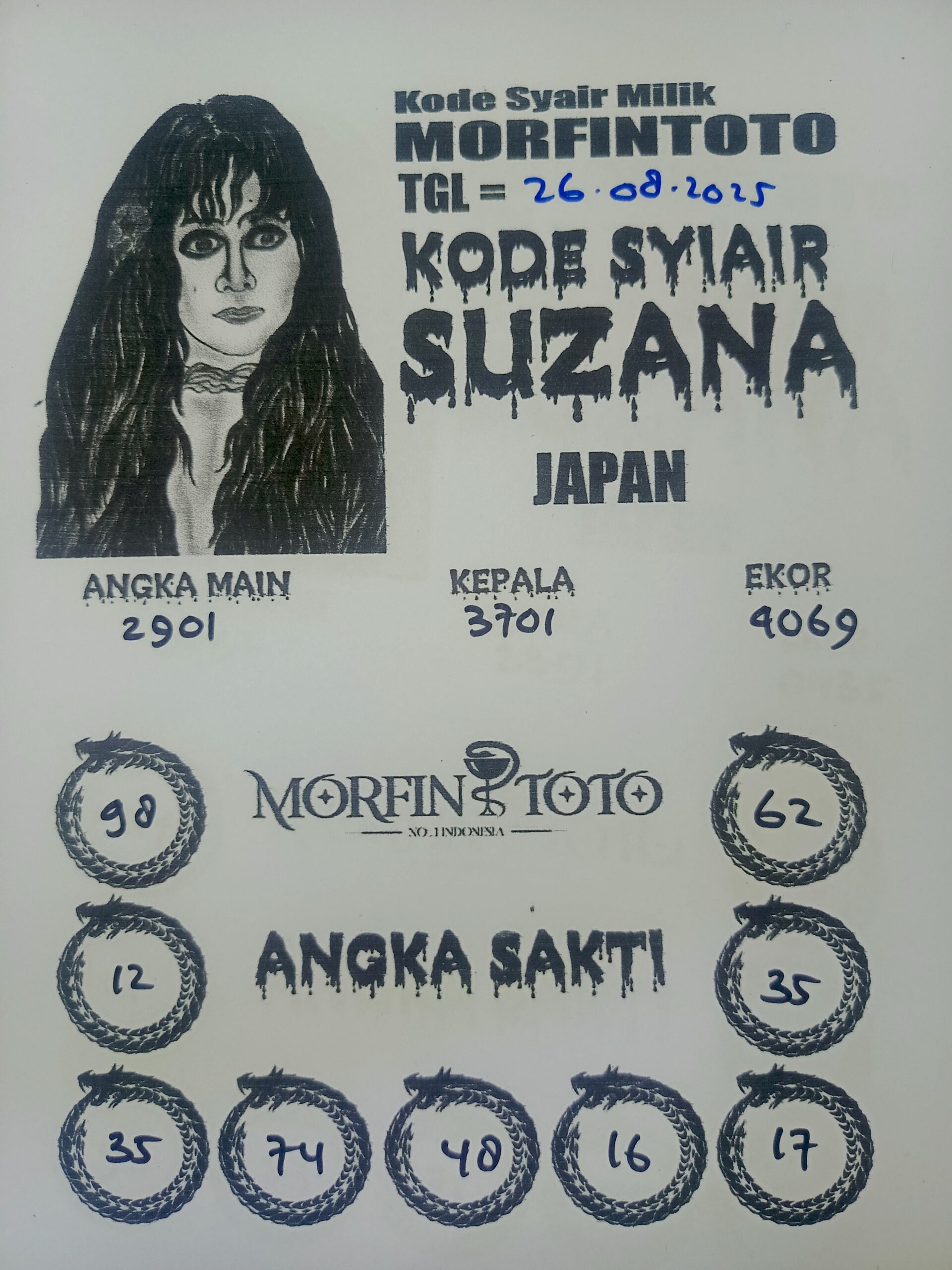 SYAIR TOGEL SUZANA  JAPAN  26 AGUSTUS 2025