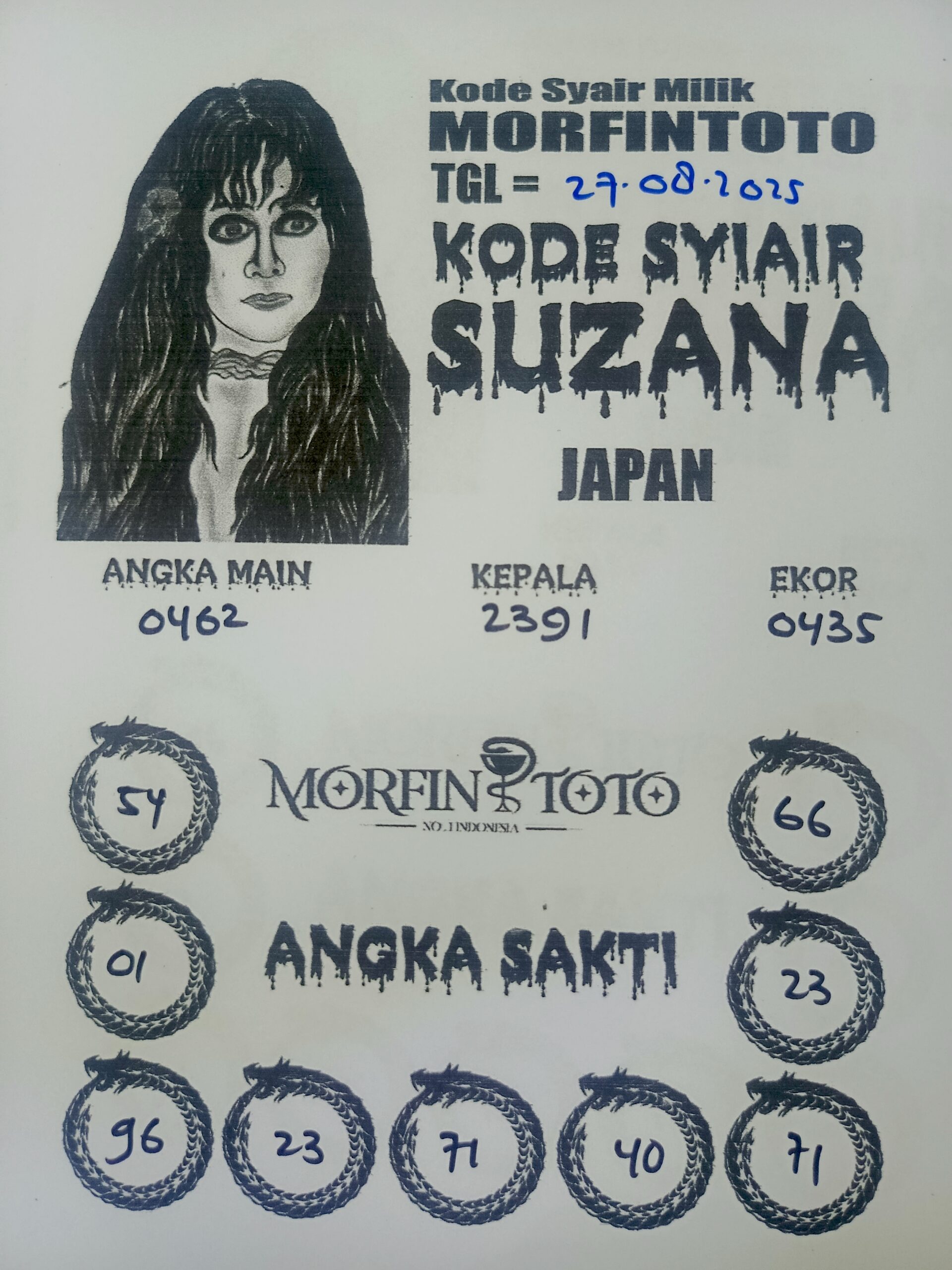 SYAIR TOGEL SUZANA  JAPAN  27 AGUSTUS 2025