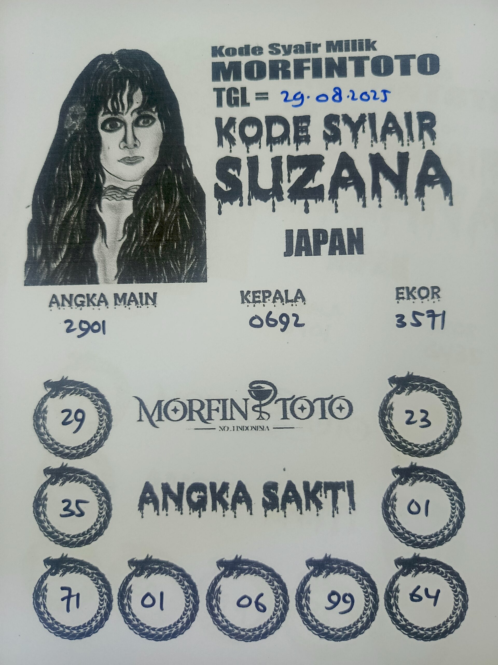 SYAIR TOGEL SUZANA  JAPAN  29 AGUSTUS 2025