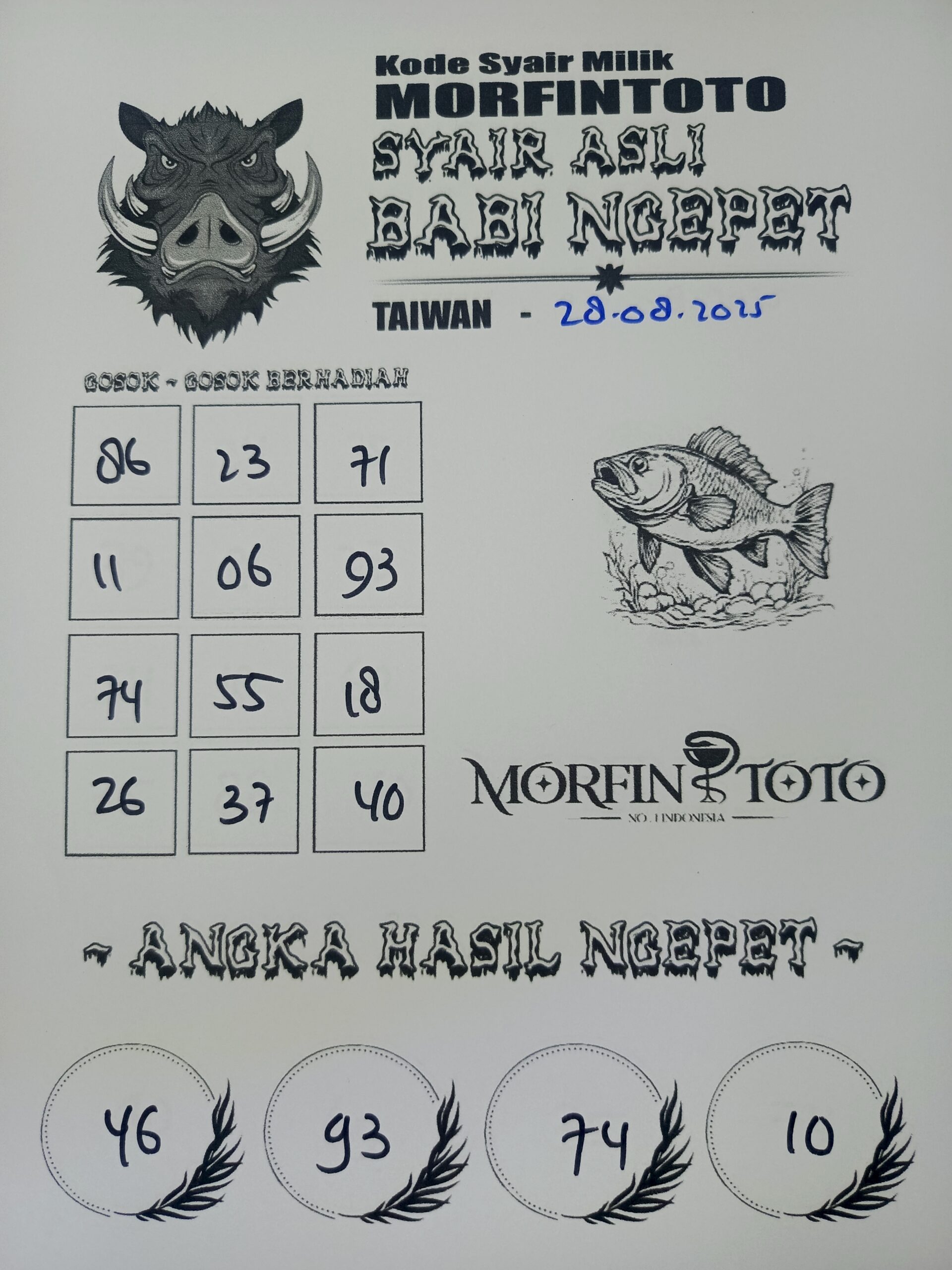 SYAIR TOGEL BABI NGEPET TAIWAN 28 AGUSTUS 2025