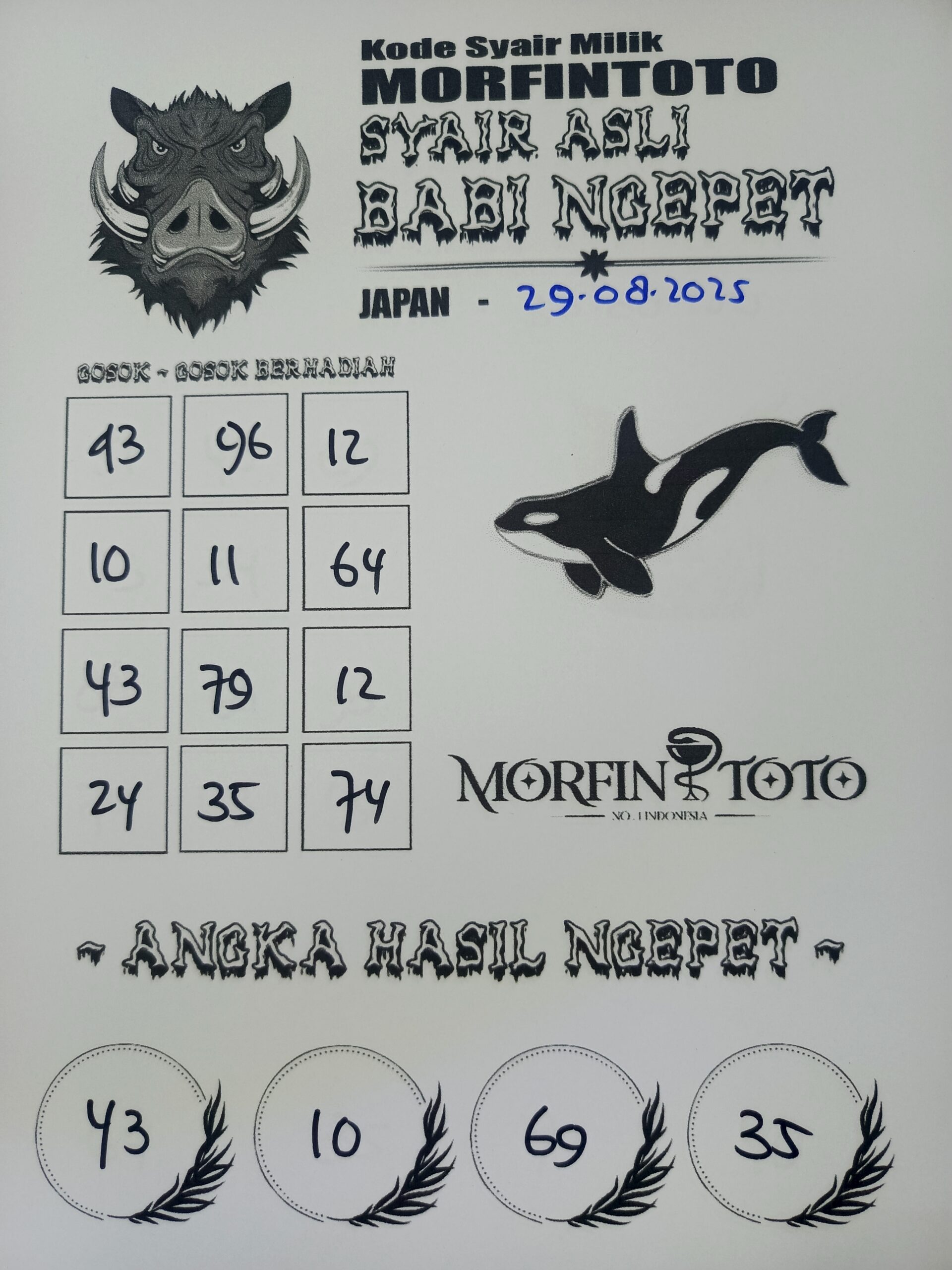 SYAIR TOGEL BABI NGEPET JAPAN  29 AGUSTUS 2025