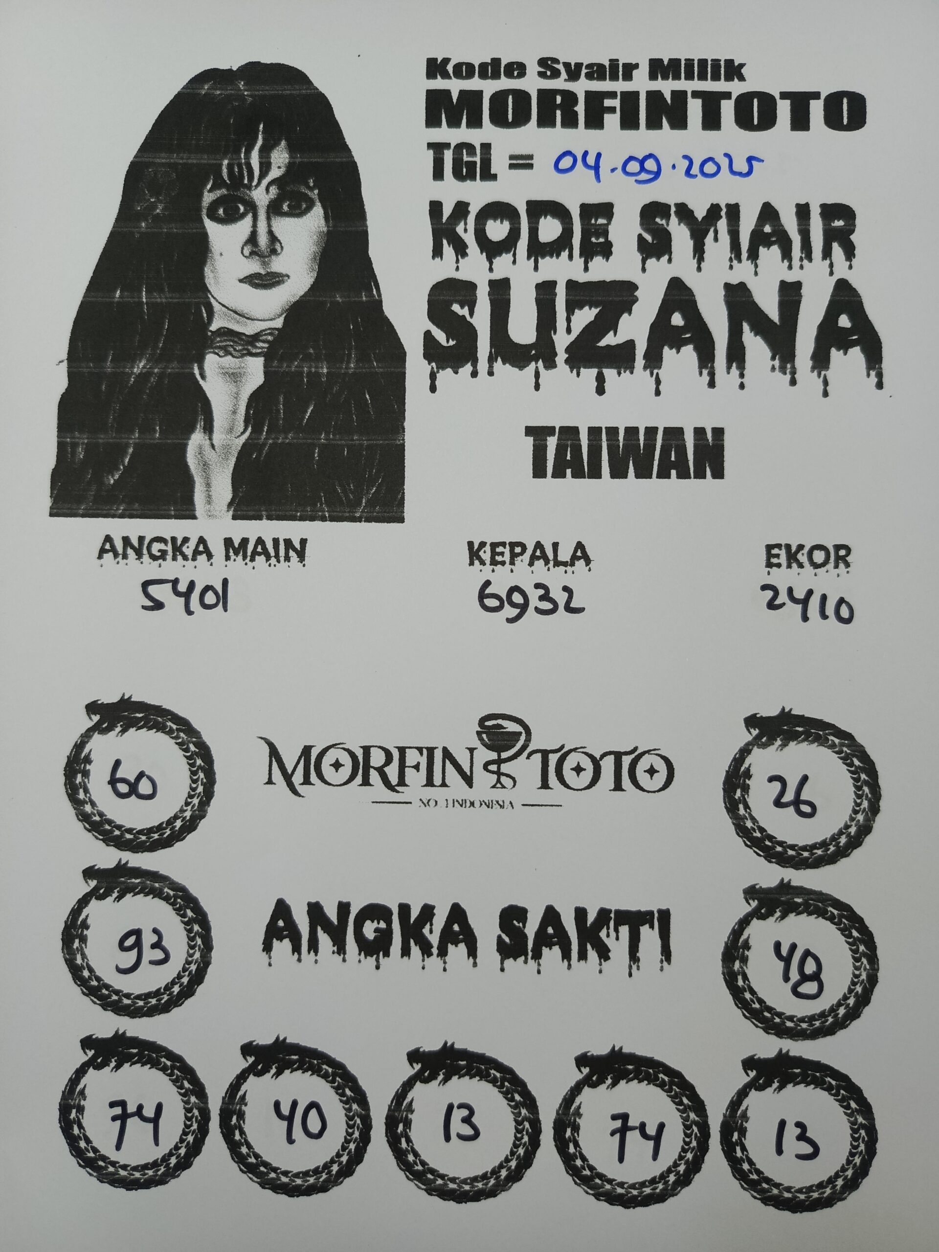 SYAIR TOGEL SUZANA  TAIWAN POOLS 04 SEPTEMBER 2025