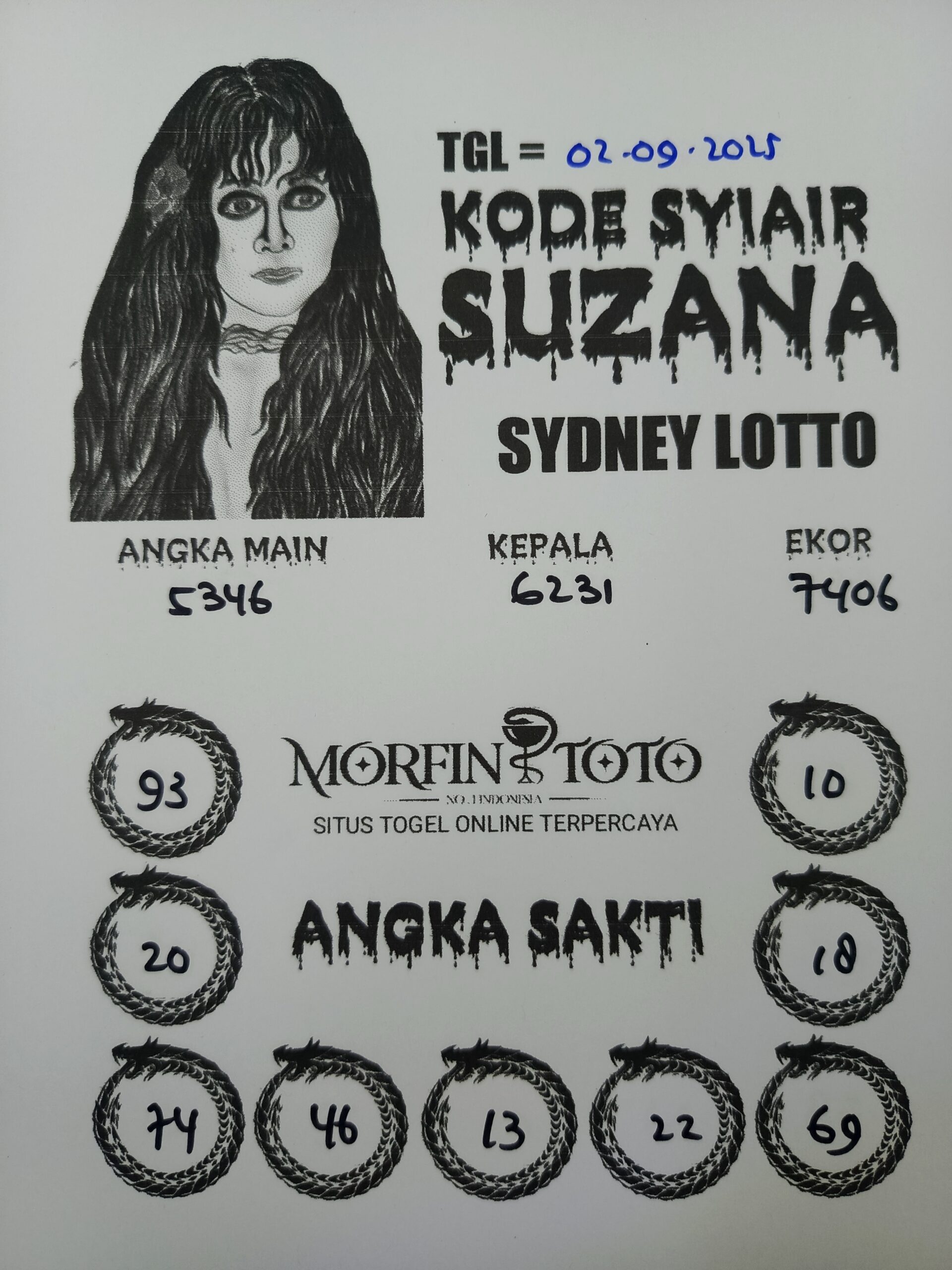 SYAIR TOGEL SUZANA  SYDNEY LOTTO 02 SEPTEMBER 2025