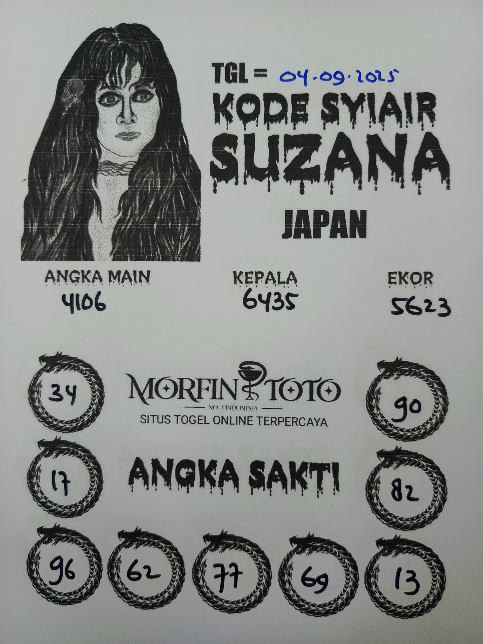 SYAIR TOGEL SUZANA  JAPAN  LOTTO 04 SEPTEMBER 2025