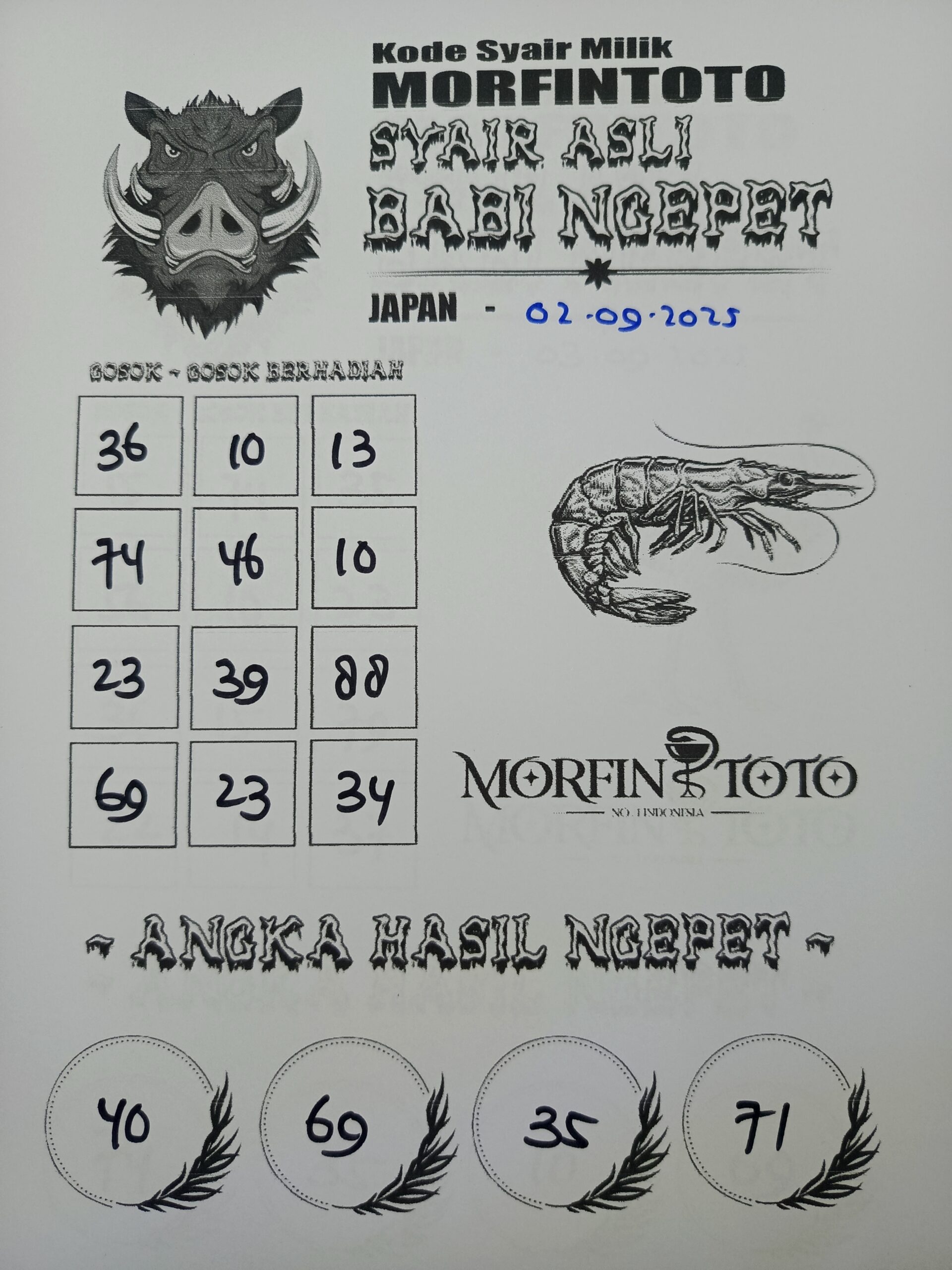 SYAIR TOGEL BABI NGEPET JAPAN  01 SEPTEMBER 2025