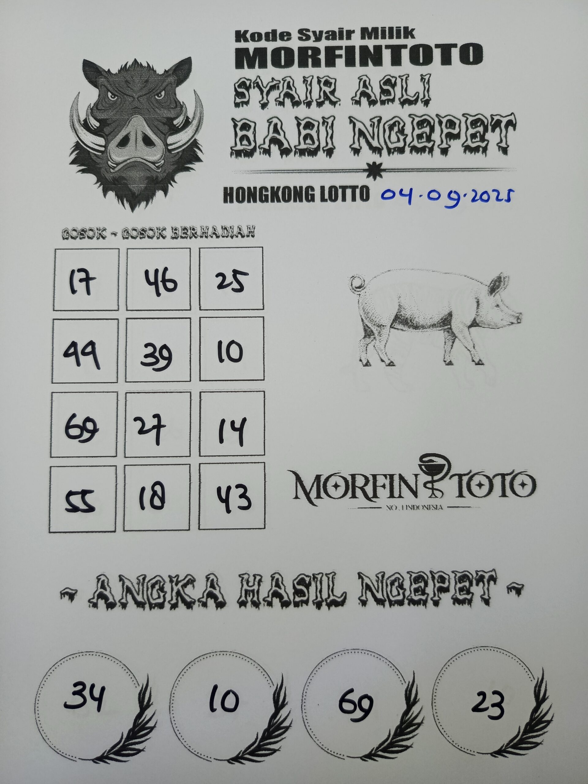 SYAIR TOGEL BABI NGEPET HONGKONG LOTTO 04 SEPTEMBER 2035