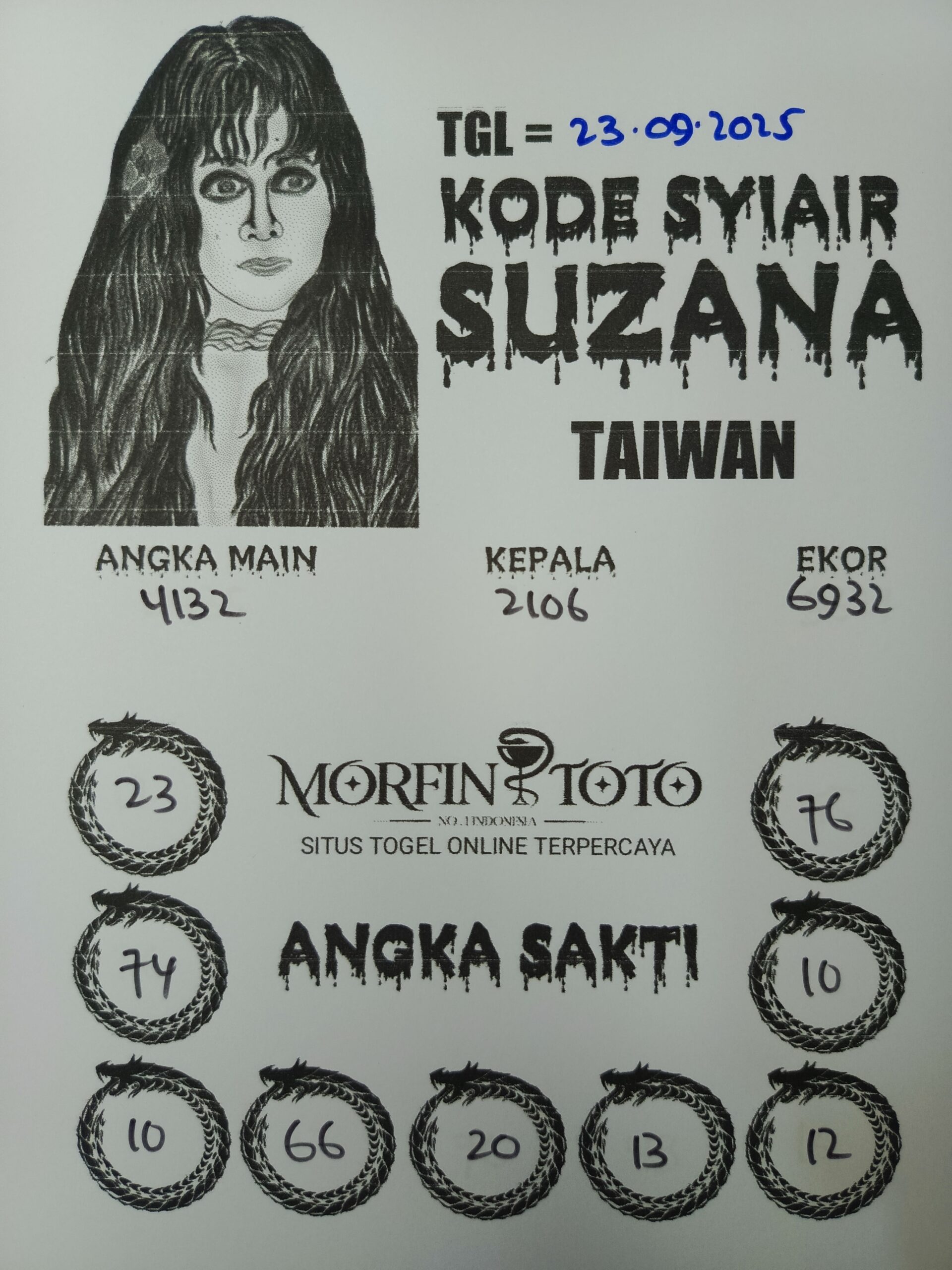 SYAIR TOGEL SUZANA  TAIWAN 23 SEPTEMBER 2025