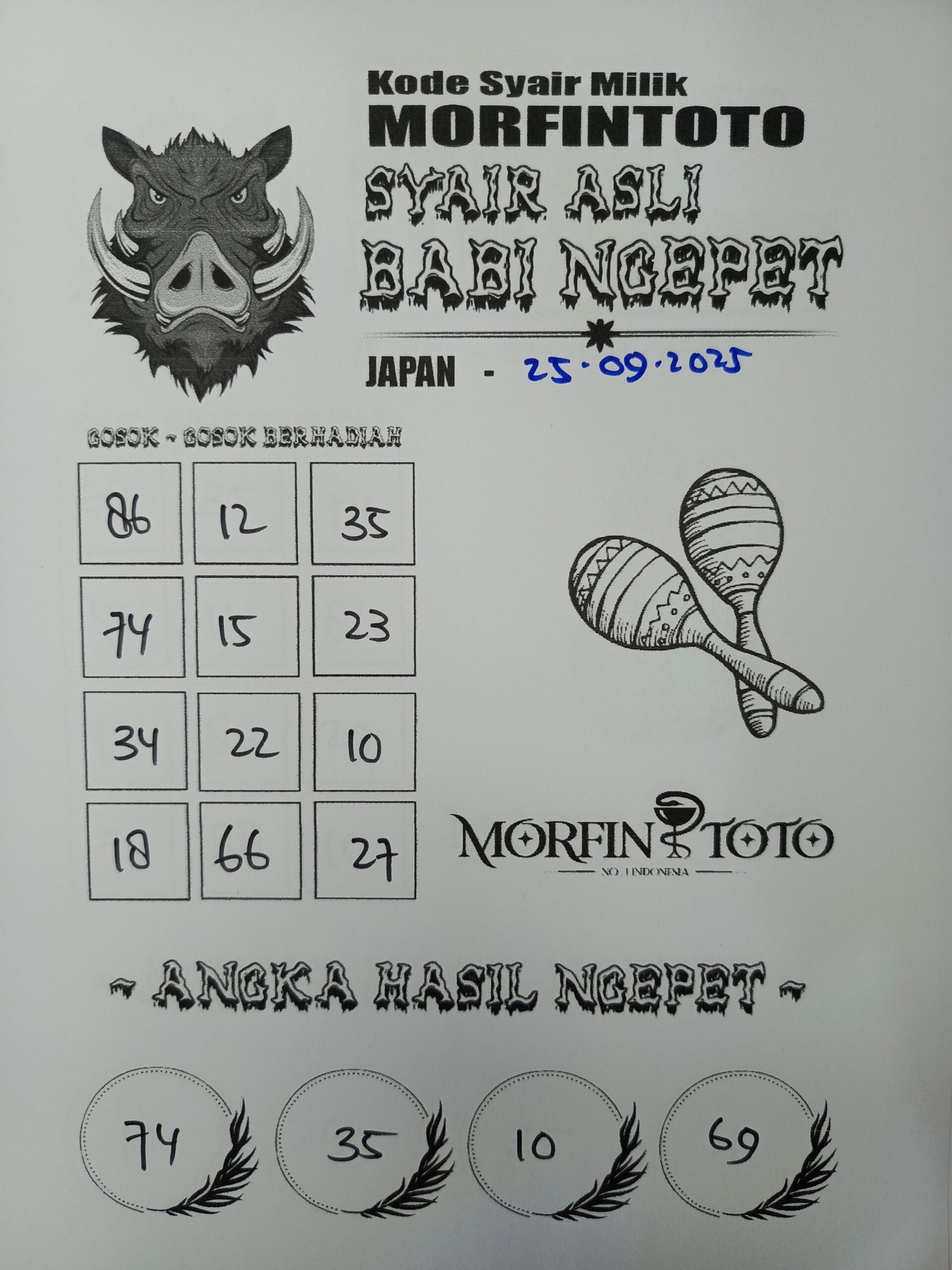 SYAIR TOGEL BABI NGEPET JAPAN  25 SEPTEMBER 2025