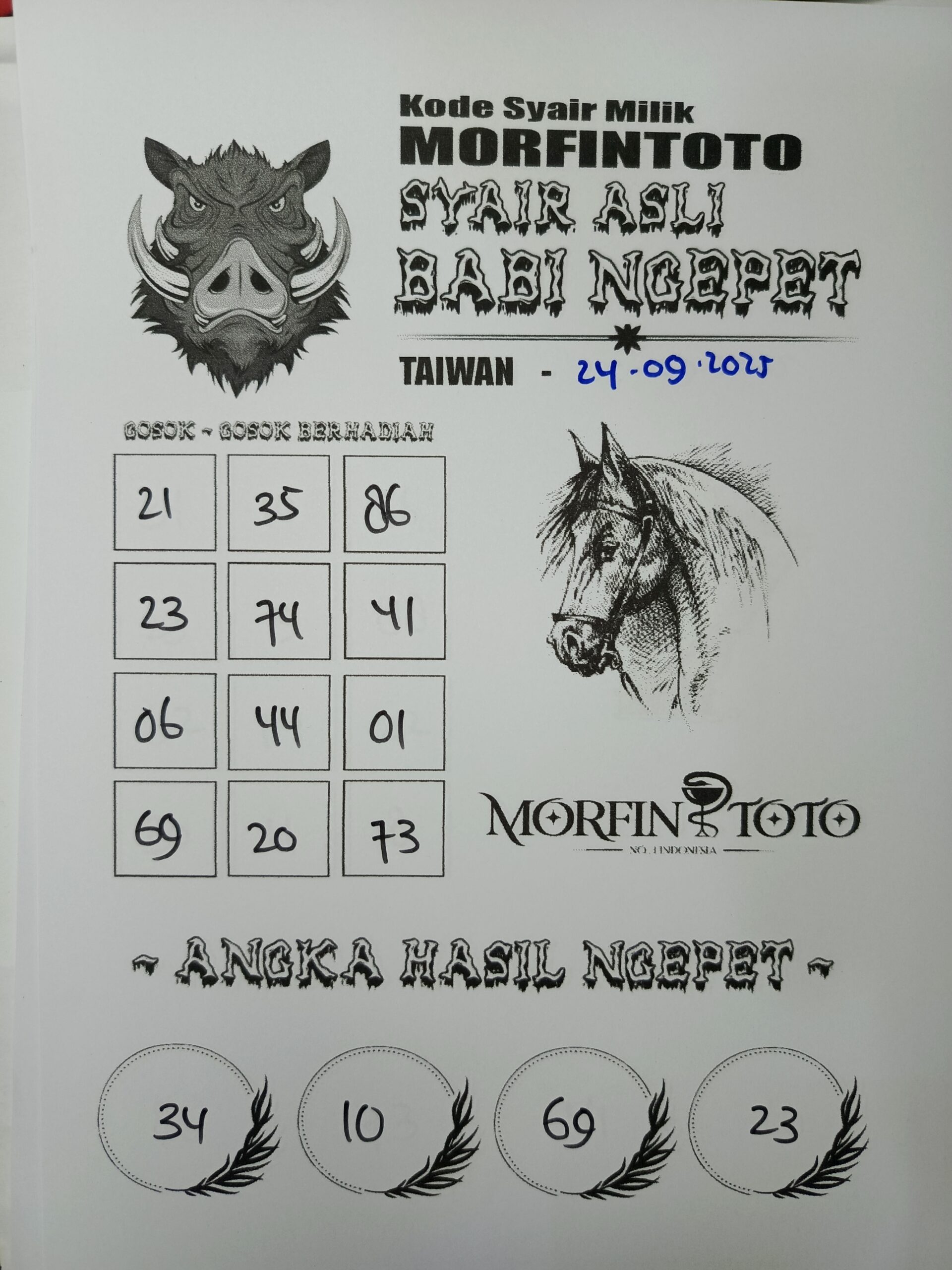 SYAIR TOGEL BABI NGEPET TAIWAN 24 SEPTEMBER 2025