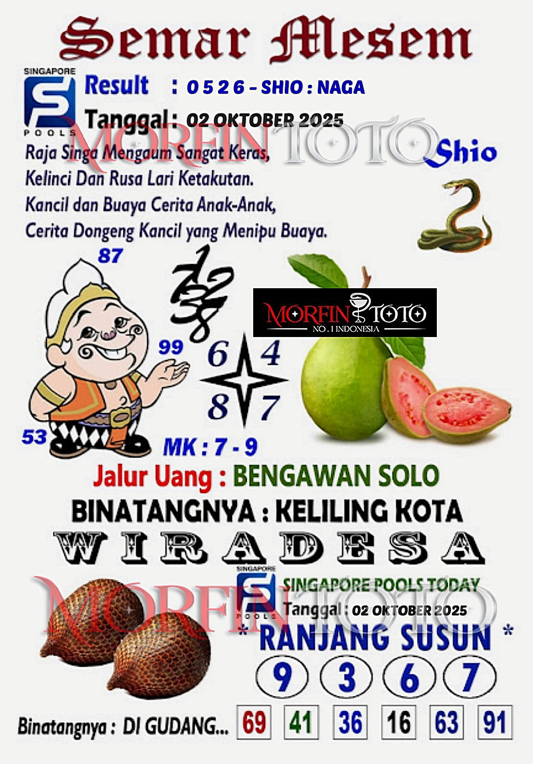 SYAIR TOGEL SEMAR MESEM SINGAPORE 02 OKTOBER 2025