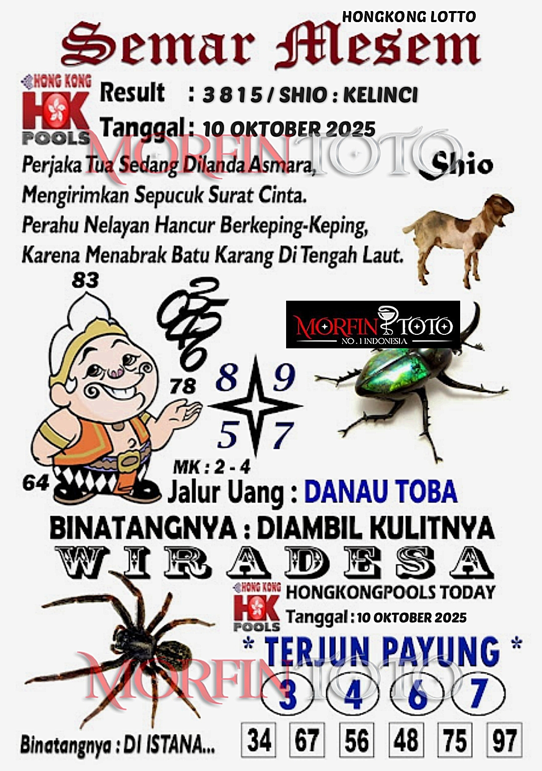 SYAIR TOGEL SEMAR MESEM HONGKONG LOTTO 10 OKTOBER 2025