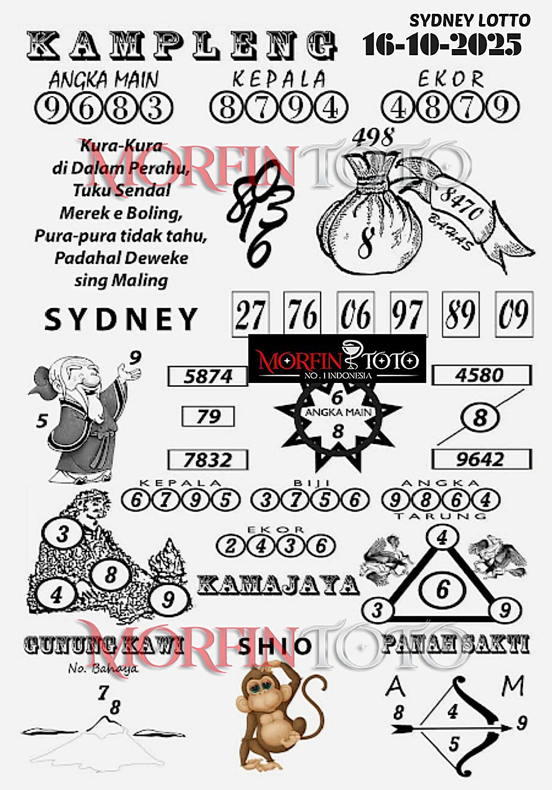 SYAIR TOGEL KAMPLENG SYDNEY LOTTO 16 OKTOBER 2025