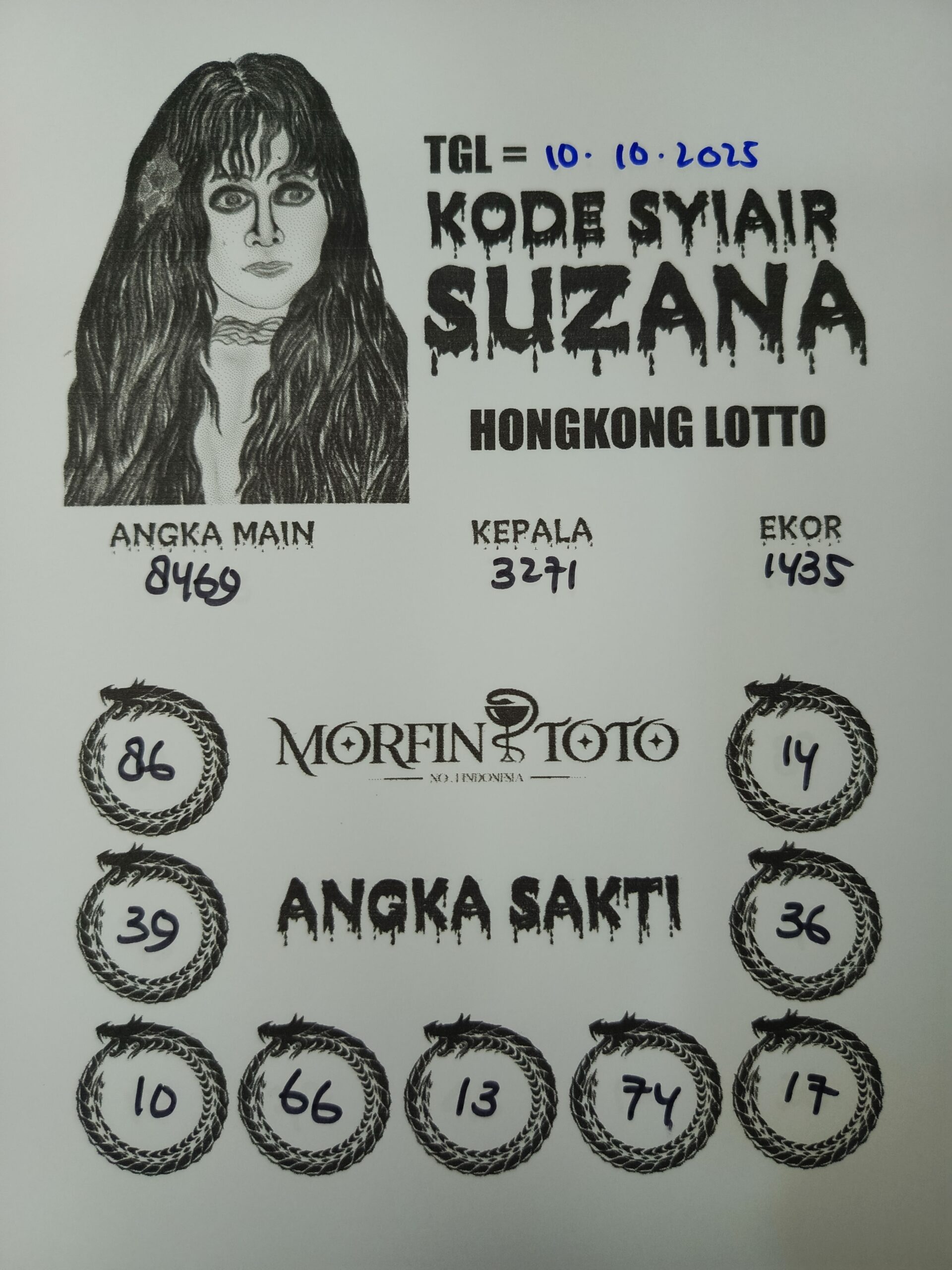 SYAIR TOGEL SUZANA HONGKONG LOTTO 10 OKTOBER 2025