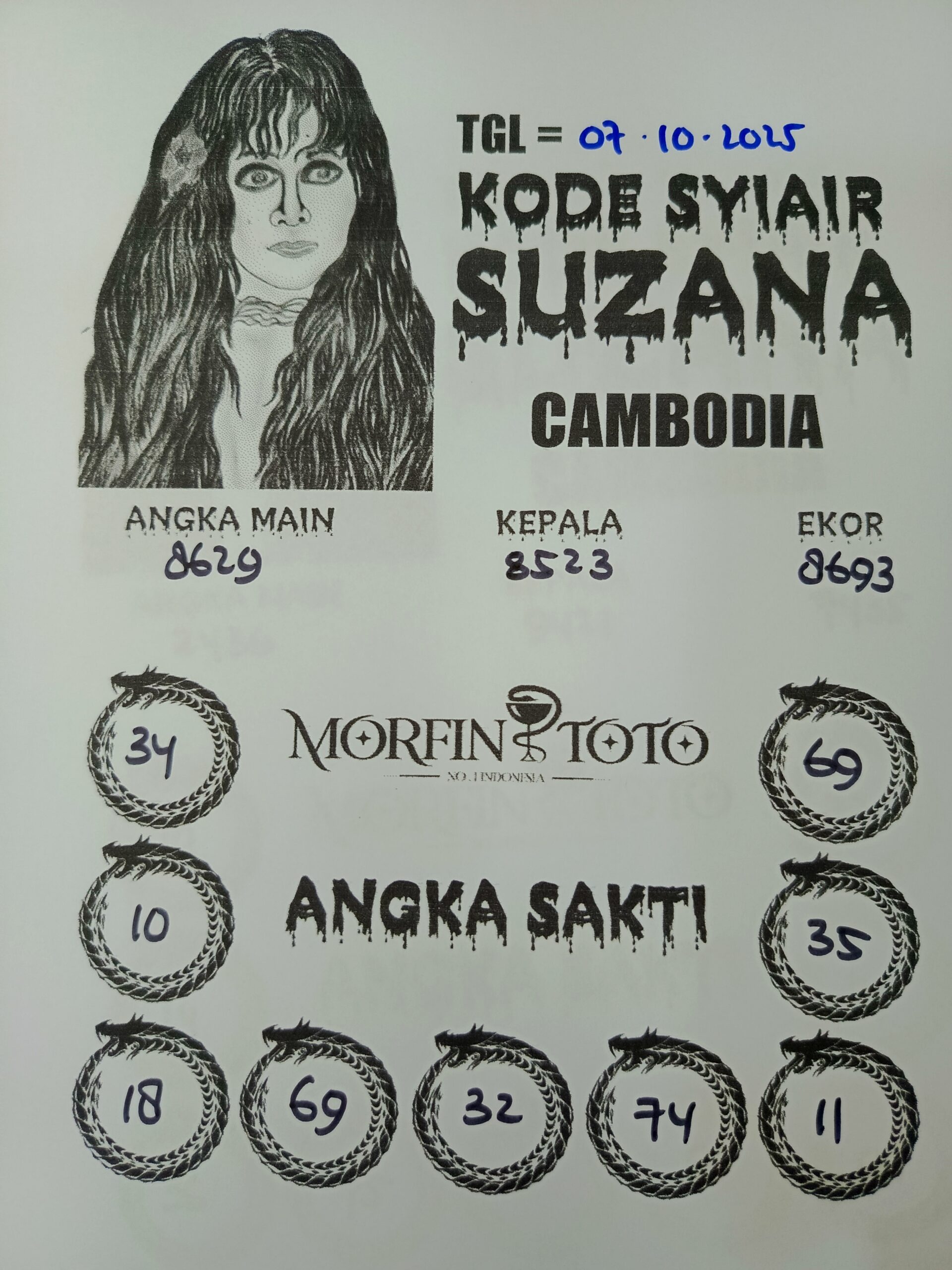 SYAIR TOGEL SUZANA  CAMBODIA 07 OKTOBER 2025