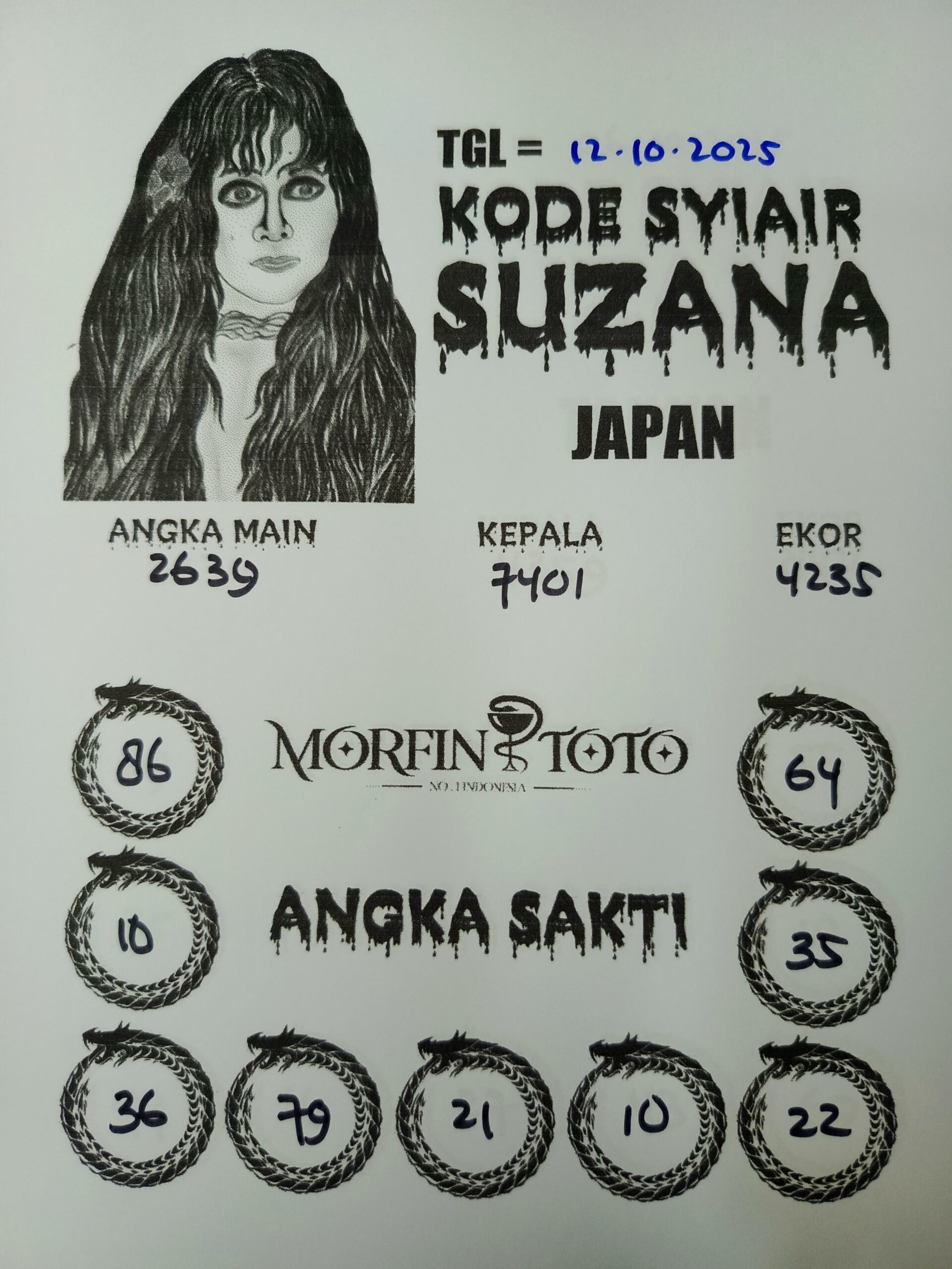 SYAIR TOGEL SUZANA  JAPAN  12 OKTOBER 2025