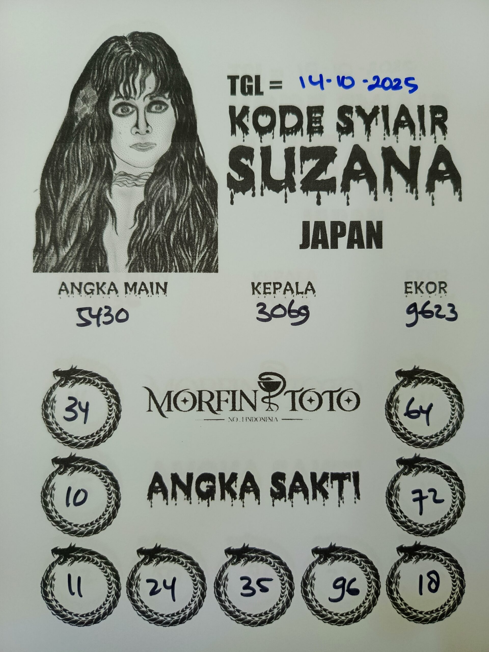 SYAIR TOGEL SUZANA  JAPAN  14 OKTOBER 2025