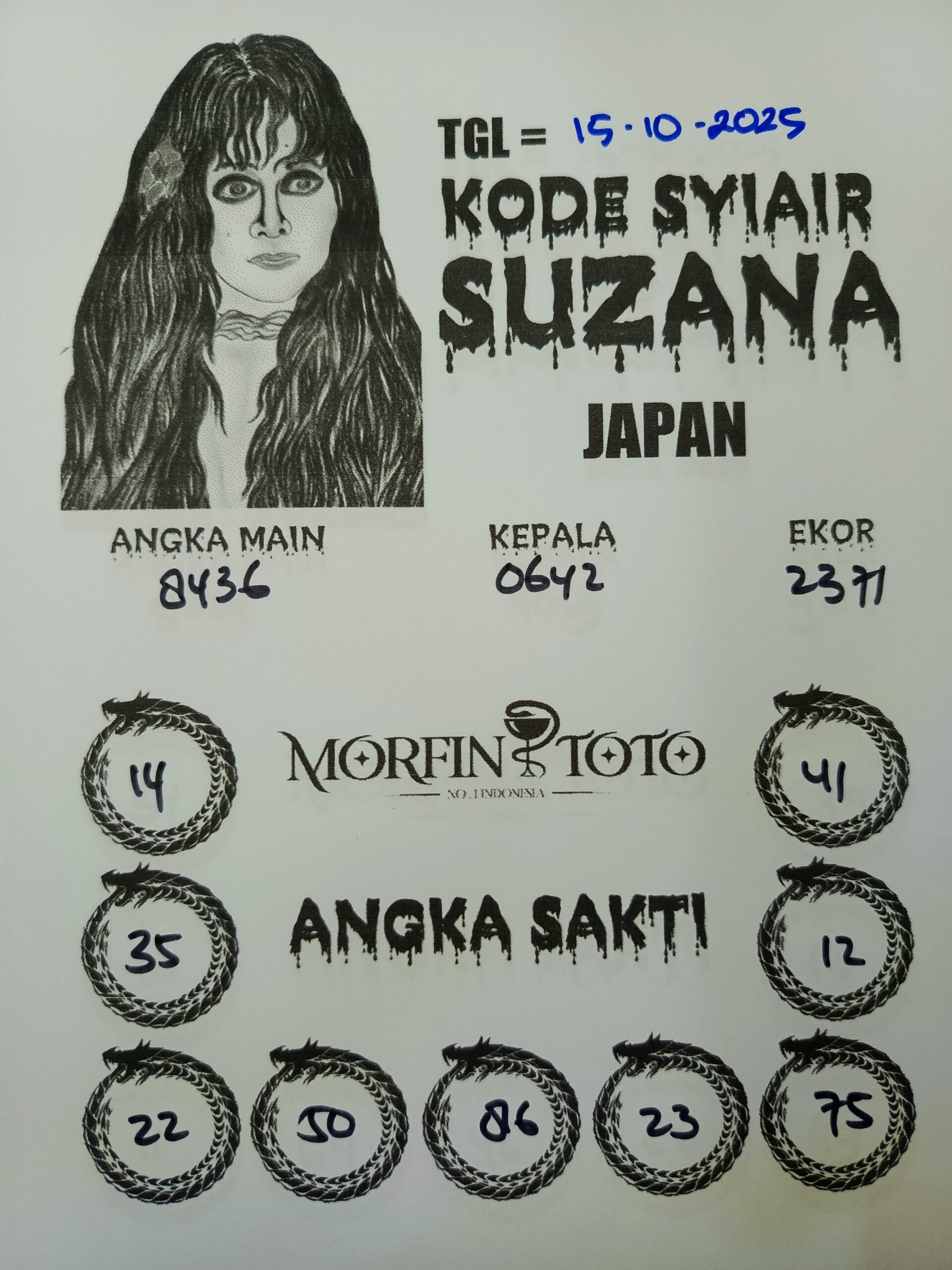 SYAIR TOGEL SUZANA  JAPAN  15 OKTOBER 2025