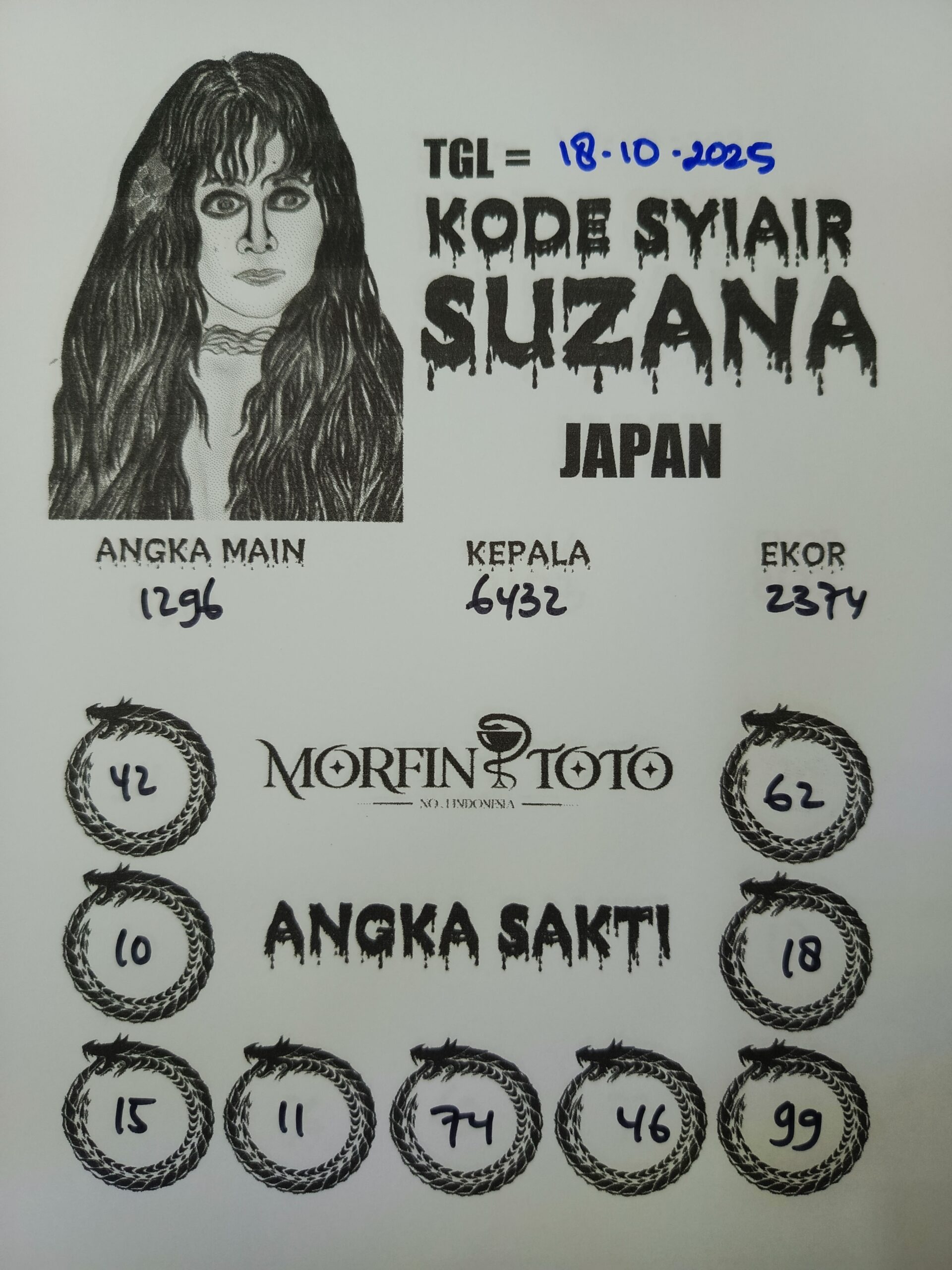 SYAIR TOGEL SUZANA JAPAN 18 OKTOBER 2025