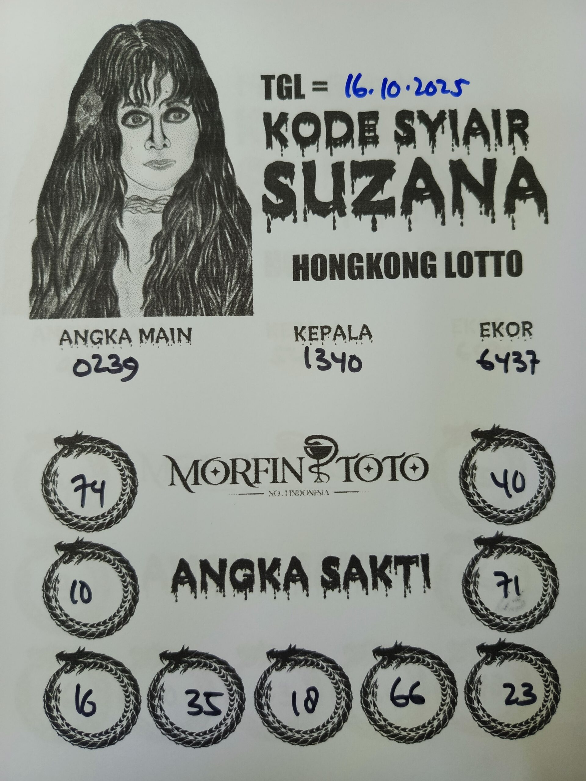 SYAIR TOGEL SUZANA  HONGKONG LOTTO 16 OKTOBER 2025