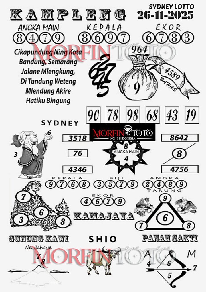 SYAIR TOGEL KAMPLENG SYDNEY LOTTO  26   NOVEMBERR 2025