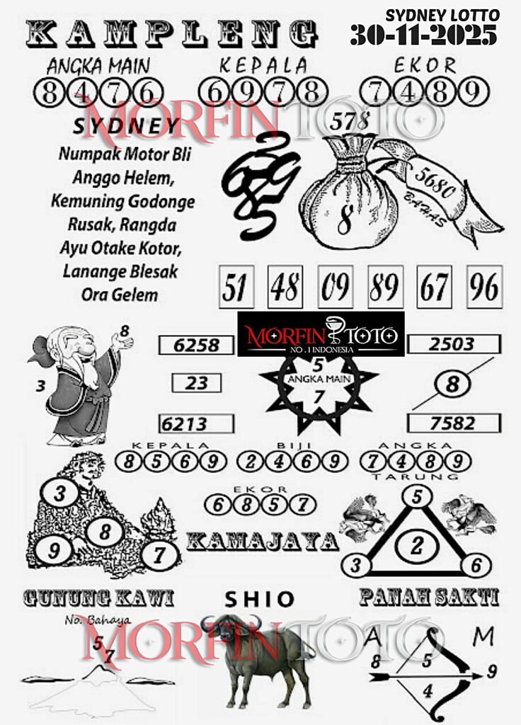 SYAIR TOGEL KAMPLENG SYDNEY LOTTO 30 NOVEMBERR 2025