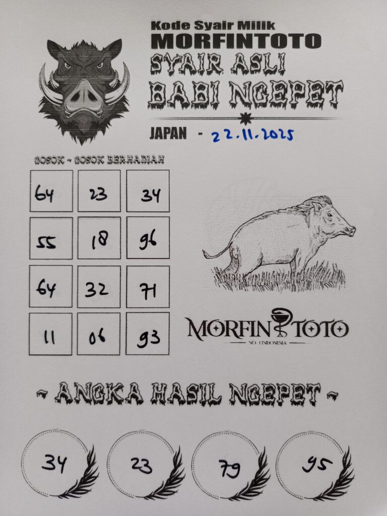 SYAIR TOGEL BABI NGEPET JAPAN POOLS 22   NOVEMBER 2025