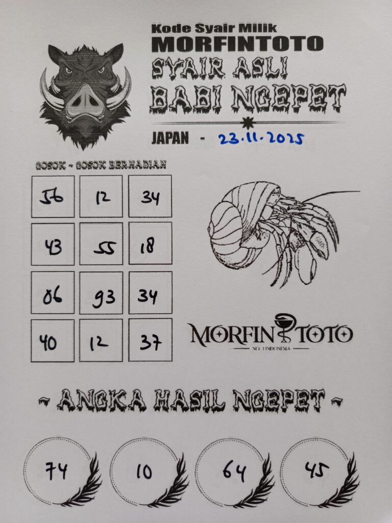 SYAIR TOGEL BABI NGEPET JAPAN 23 NOVEMBER 2025