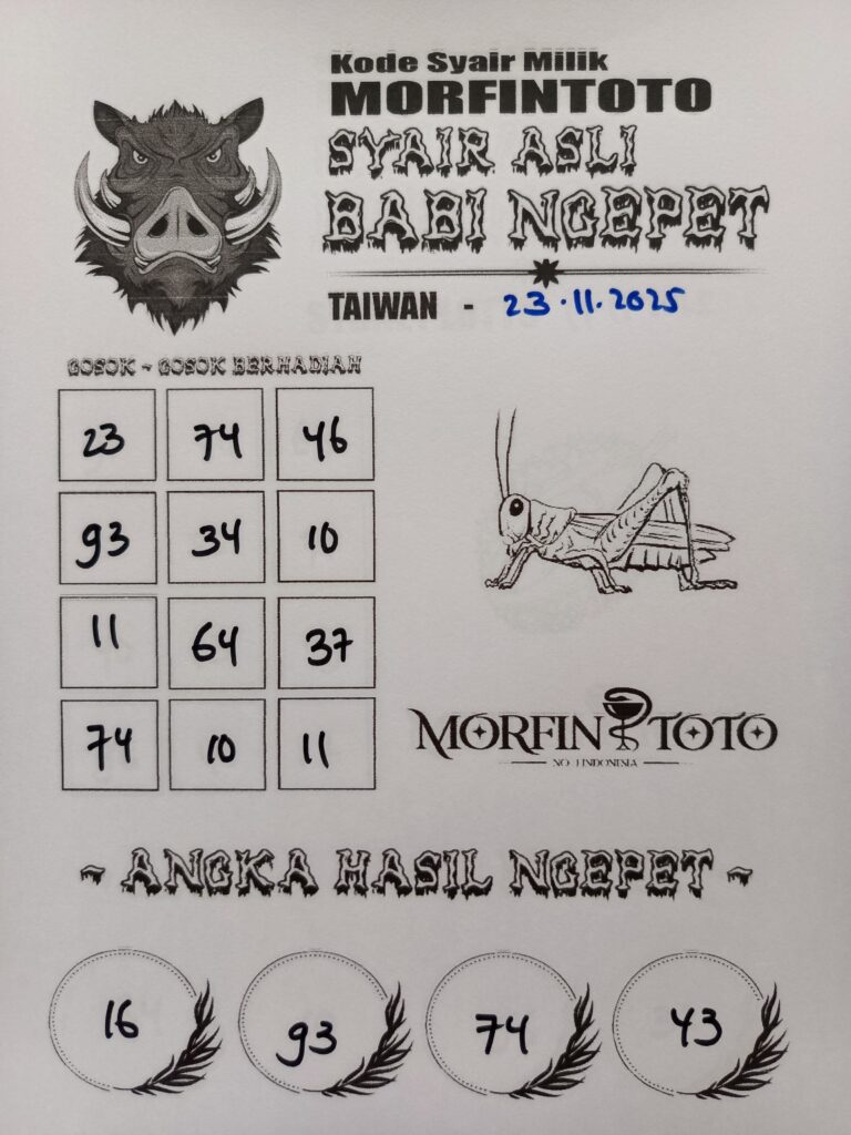 SYAIR TOGEL BABI NGEPET JAPAN 23 NOVEMBER 2025