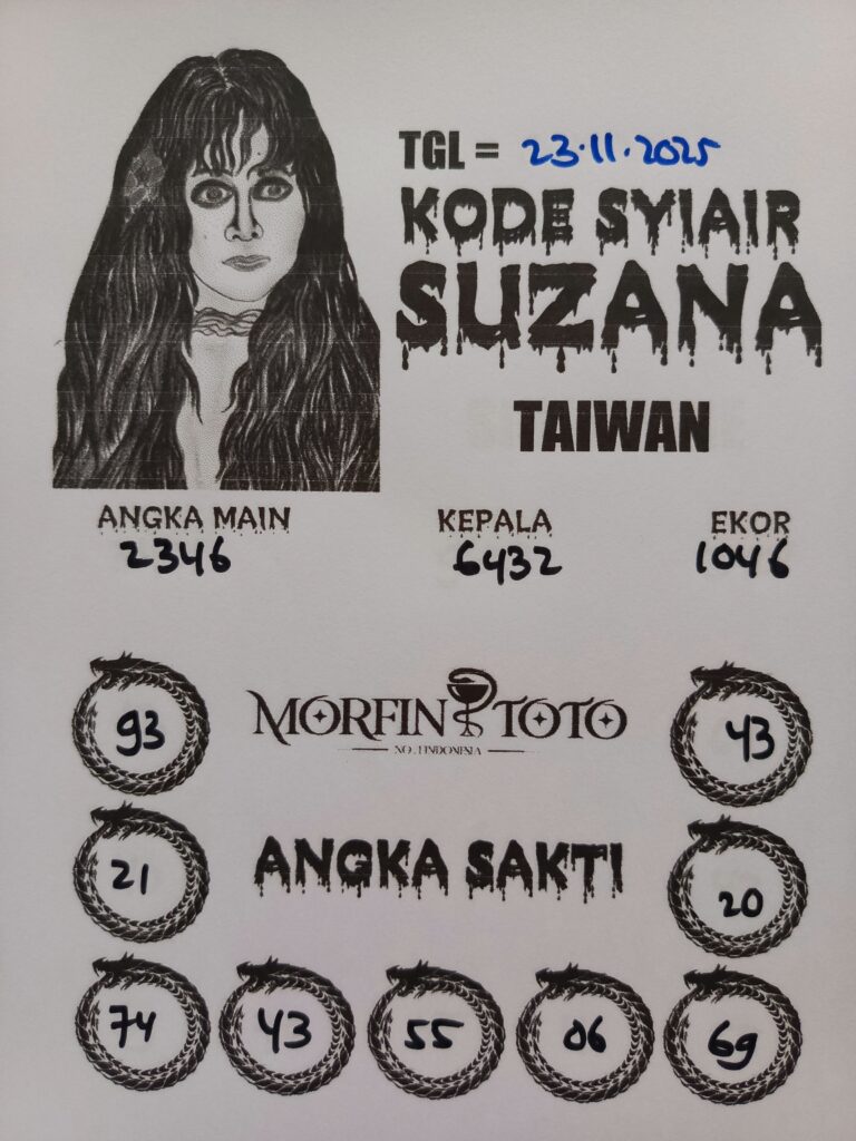 SYAIR TOGEL SUZANA  TAIWAN  23 NOVEMBER 2025