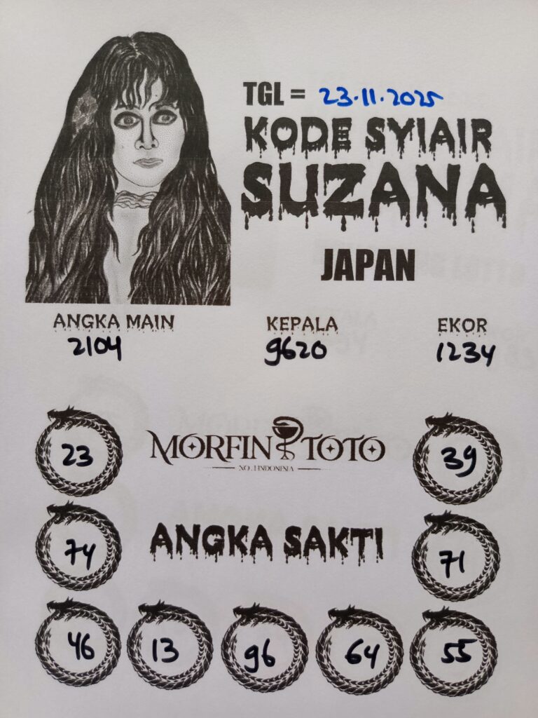 SYAIR TOGEL SUZANA  JAPAN 23 NOVEMBER 2025