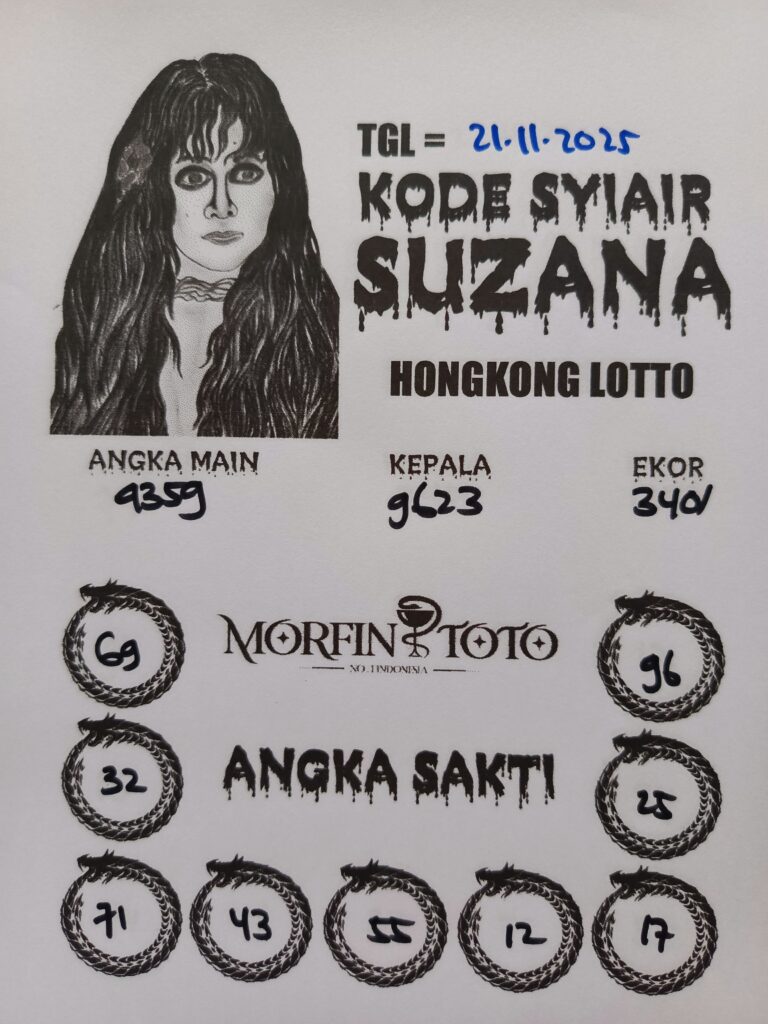 SYAIR TOGEL SUZANA  HONGKONG LOTTO 22 NOVEMBER 2025