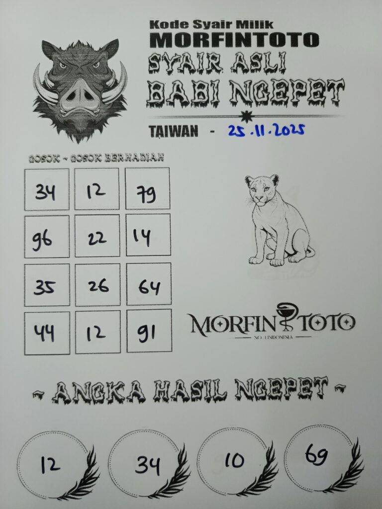 SYAIR TOGEL BABI NGEPET  TAIWAN  25 OKTOBER 2025