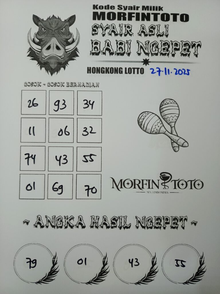 SYAIR TOGEL BABI NGEPET  HONGKONG LOTTO   27  NOVEMBER 2025