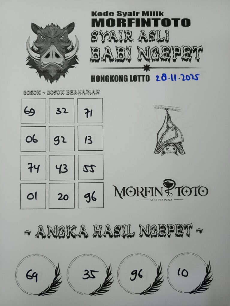 SYAIR TOGEL BABI NGEPET HONGKONG LOTTO 287 NOVEMBER 2025