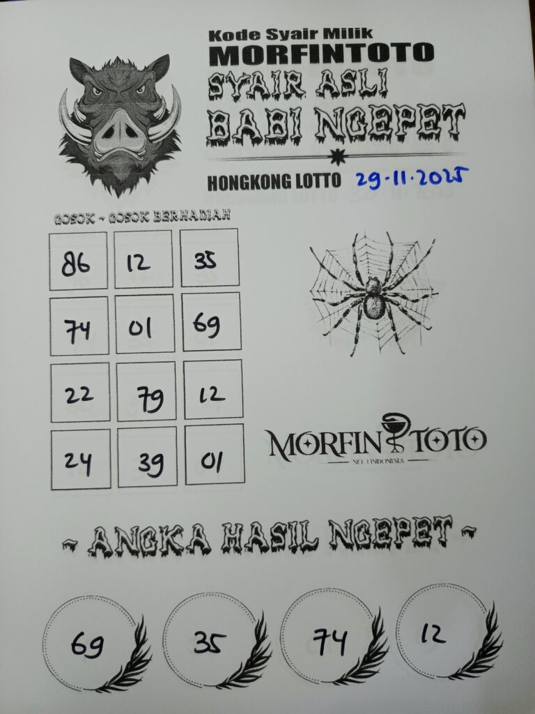 SYAIR TOGEL BABI NGEPET HONGKONG LOTTO 29 NOVEMBER 2025