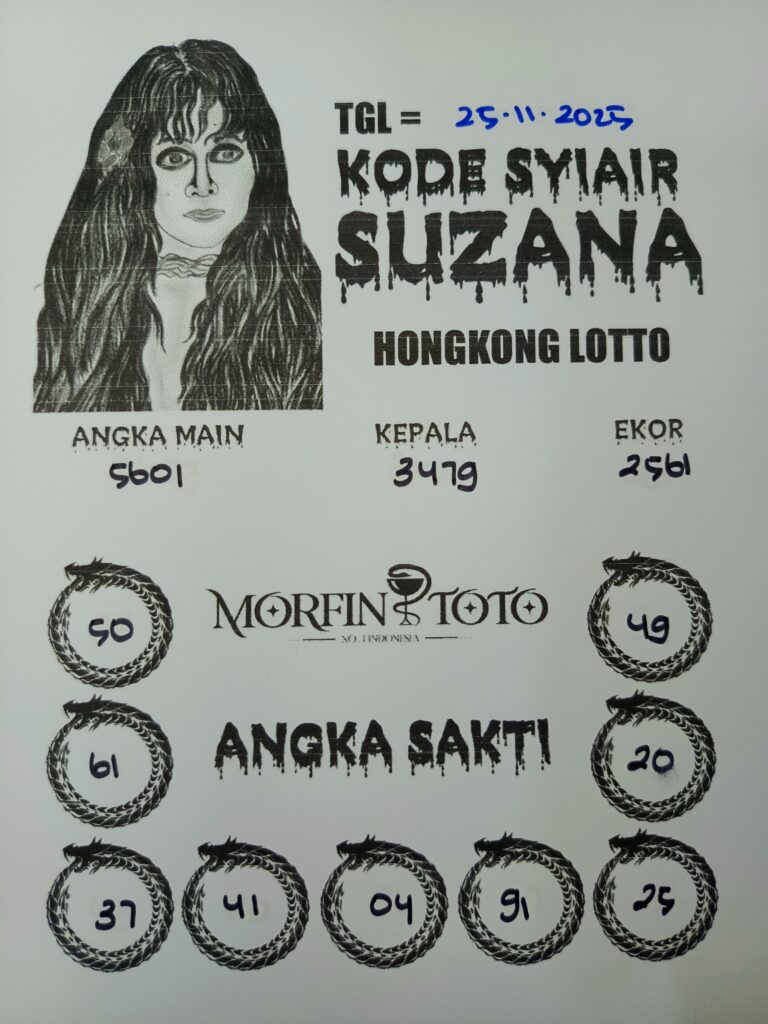 SYAIR TOGEL SUZANA HONGKONG LOTTO 25 NOVEMBER 2025