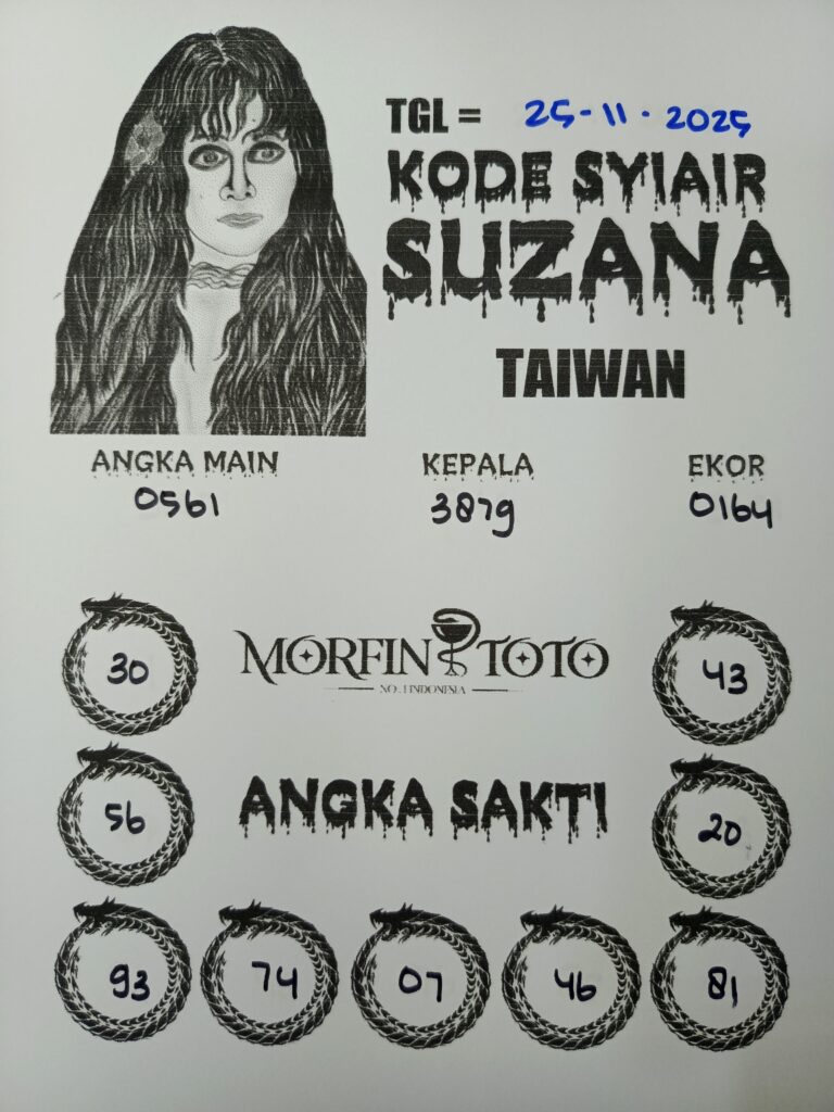 SYAIR TOGEL SUZANA  TAIWAN  25 OKTOBER  2025