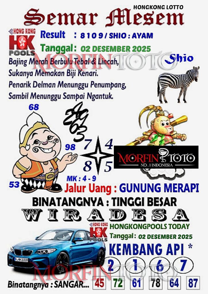 SYAIR TOGEL SEMAR MESEM HONGKONG LOTTO 02DESEMBER 2025
