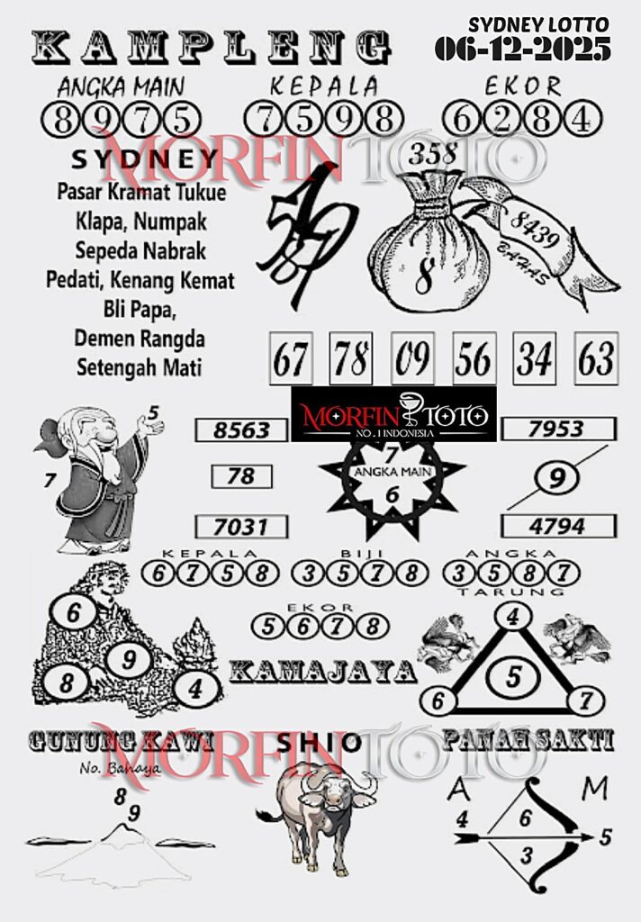 SYAIR TOGEL KAMPLENG SYDNEY LOTTO 06 DESEMBER 2025