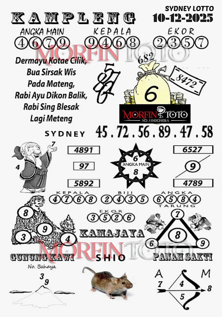SYAIR TOGEL KAMPLENG SYDNEY LOTTO 10 DESEMBER 2025