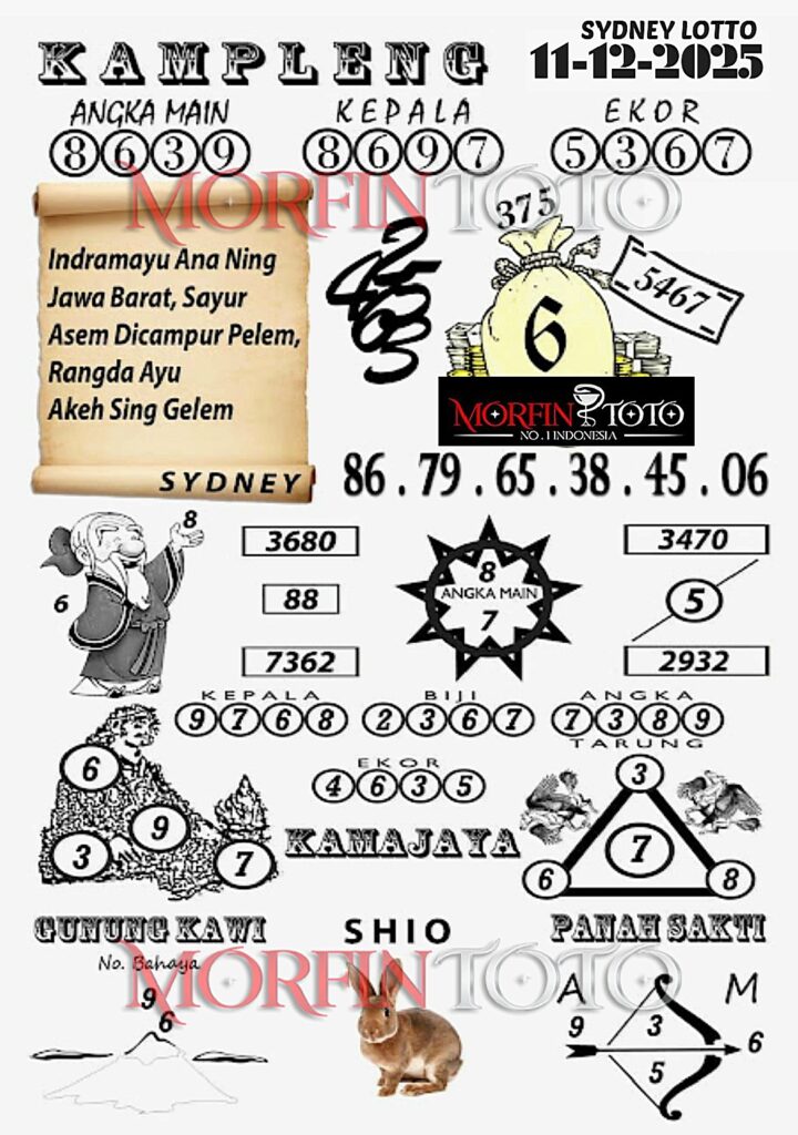 SYAIR TOGEL KAMPLENG SYDNEY LOTTO 11 DESEMBER 2025