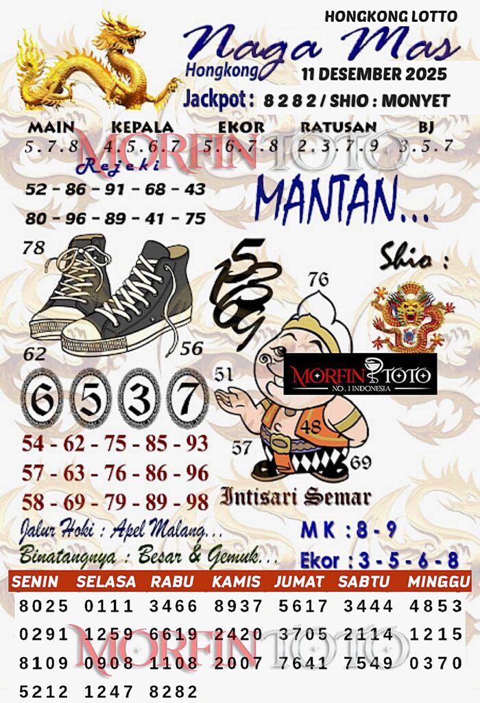 SYAIR TOGEL NAGA MAS  HONGKONG LOTTO 11 DESEMBER 2025