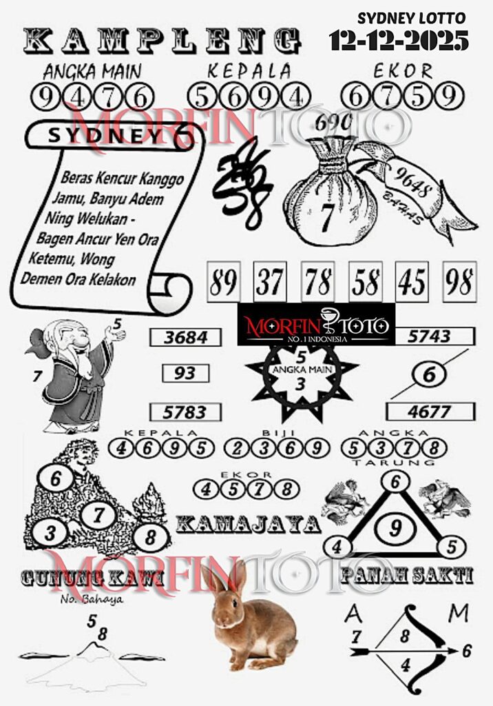 SYAIR TOGEL KAMPLENG SYDNEY LOTTO 12 DESEMBER 2025