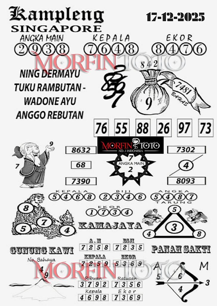 SYAIR TOGEL KAMPLENG SINGAPORE POOLS 17 DESEMBER 2025