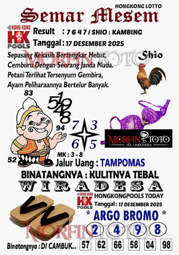 SYAIR TOGEL SEMAR MESEM HONGKONG LOTTO 17 DESEMBER 2025