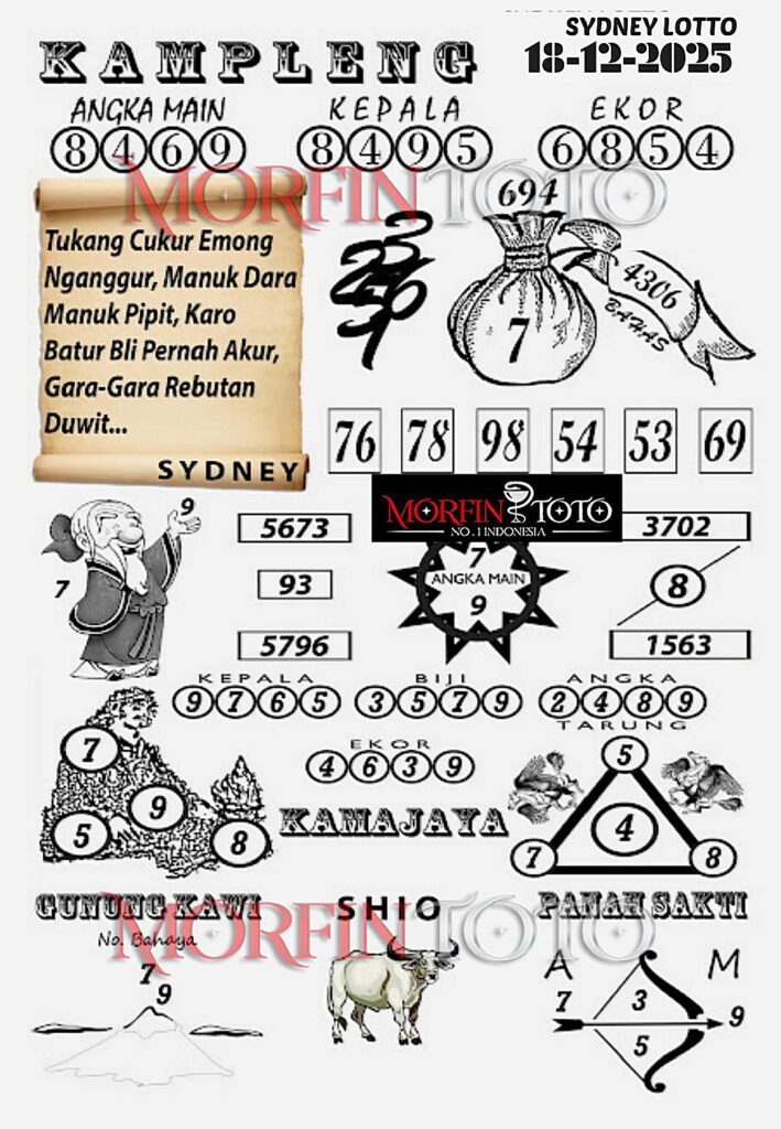 SYAIR TOGEL SENTANA SYDNEY LOTTO 18 DESEMBER2025