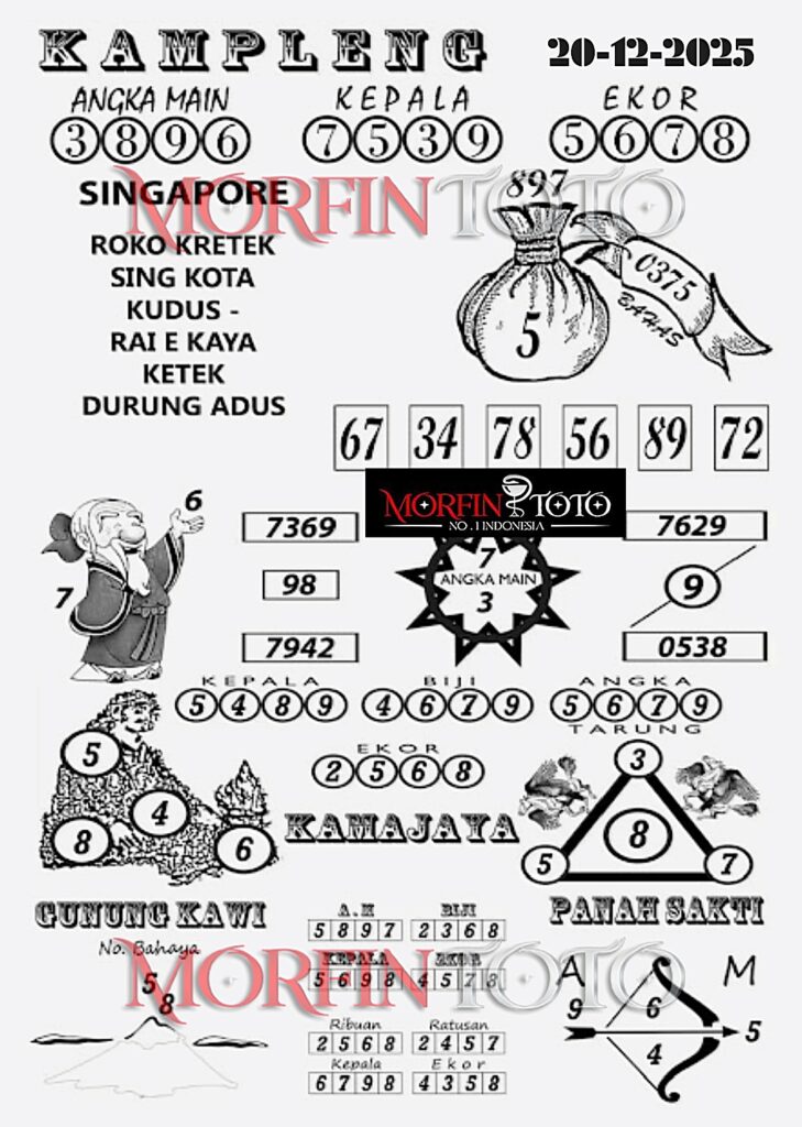 SYAIR TOGEL KAMPLENG SINGAPORE POOLS 20 DESEMBER 2025