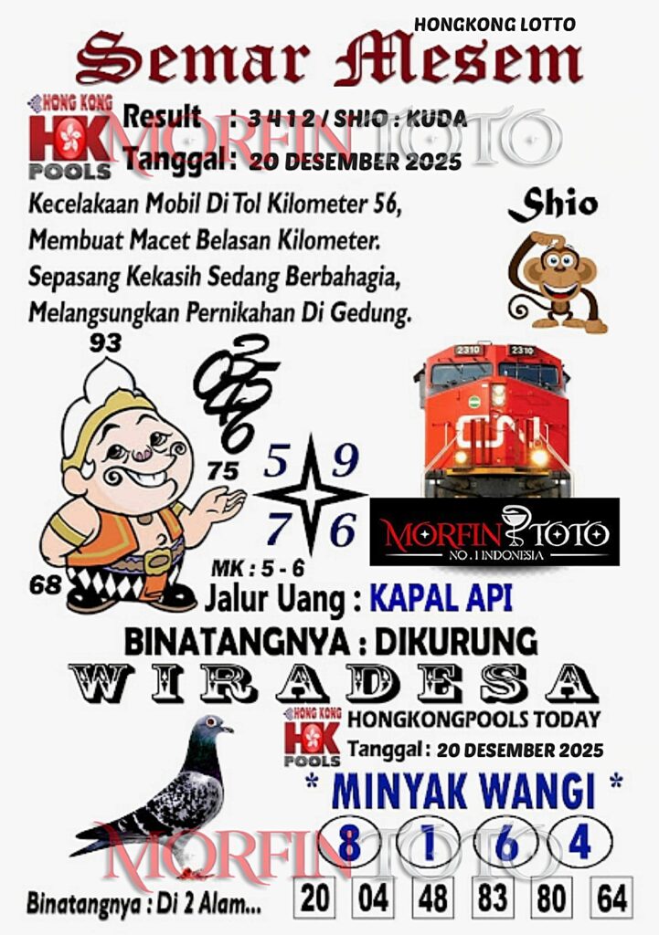 SYAIR TOGEL SEMAR MESEM  HONGKONG LOTTO 20 DESEMBER 2025